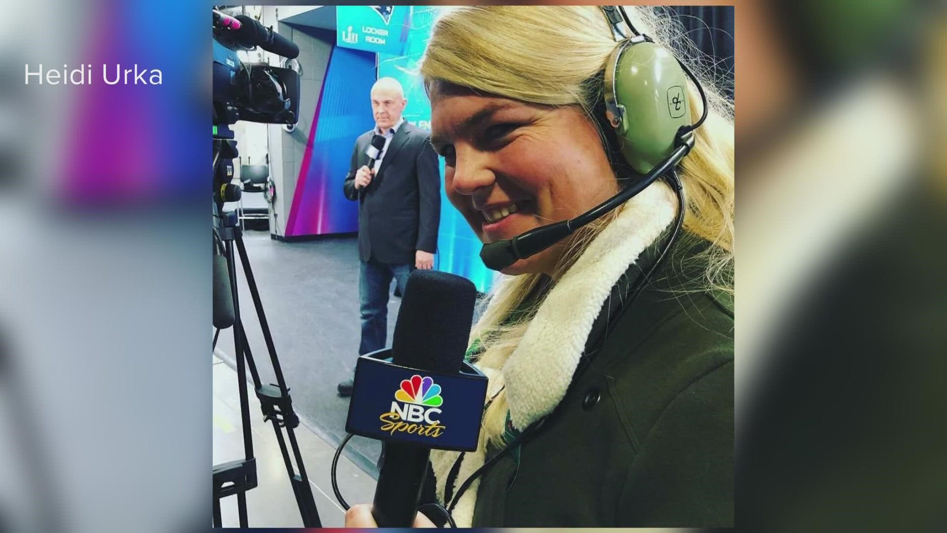 Kaitlin Urka started her career in broadcast television at 13 On Your Side, and Wednesday night, the West Michigan native made history at the Winter Olympics.