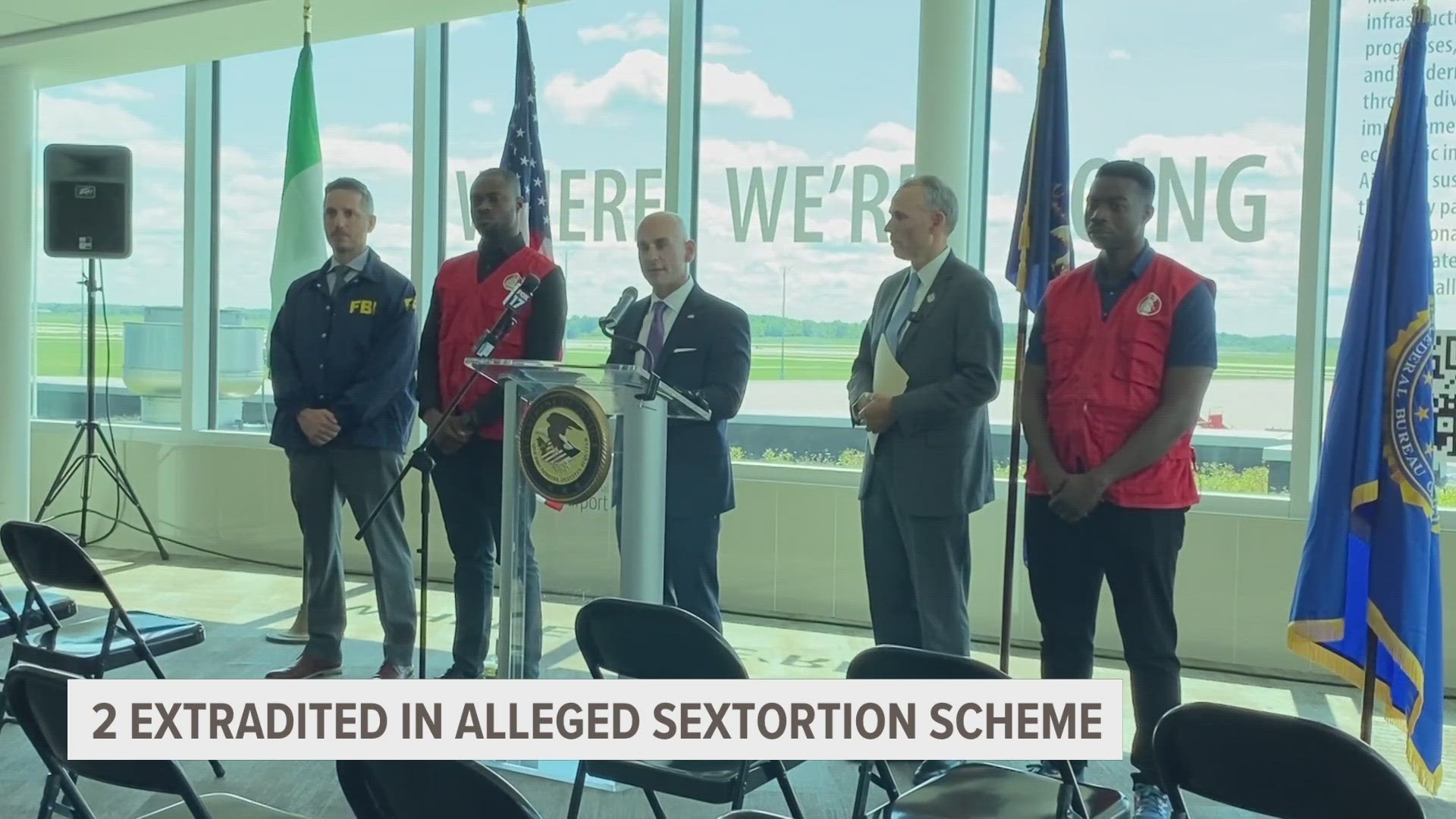 Three men from Nigeria were charged with sexually extorting Jordan DeMay and numerous other young men and teenage boys in West Michigan and across the United States.