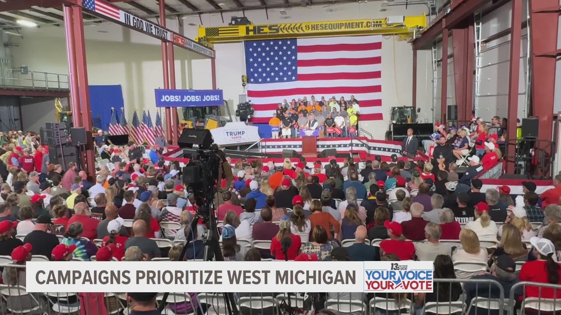 Candidates are making their way to Michigan multiple times ahead of the Nov. 5 election.