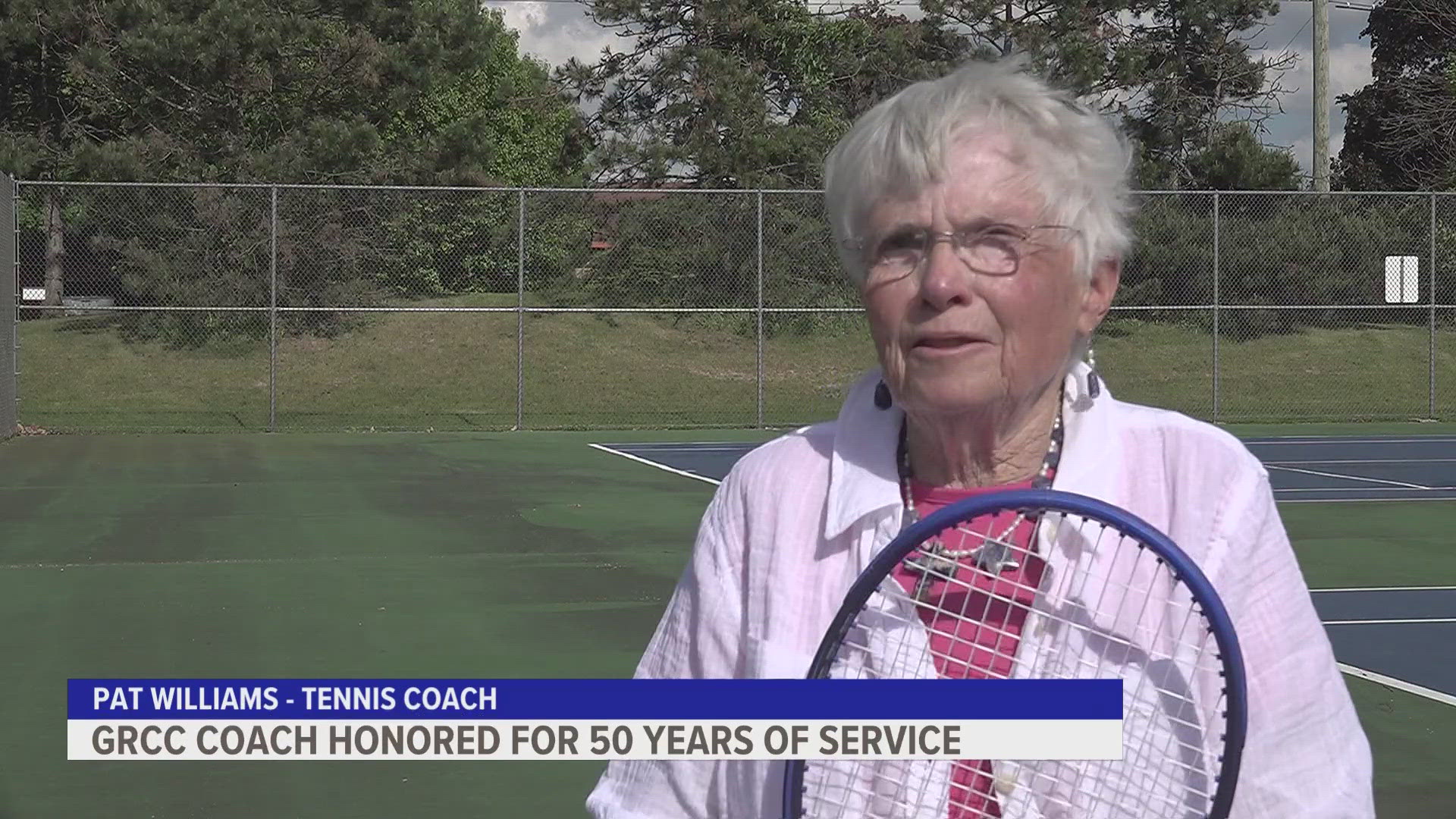 Grand Rapids Catholic Central High School honored coach Pat Williams on Wednesday evening with a celebration on the courts where she's coached for decades.