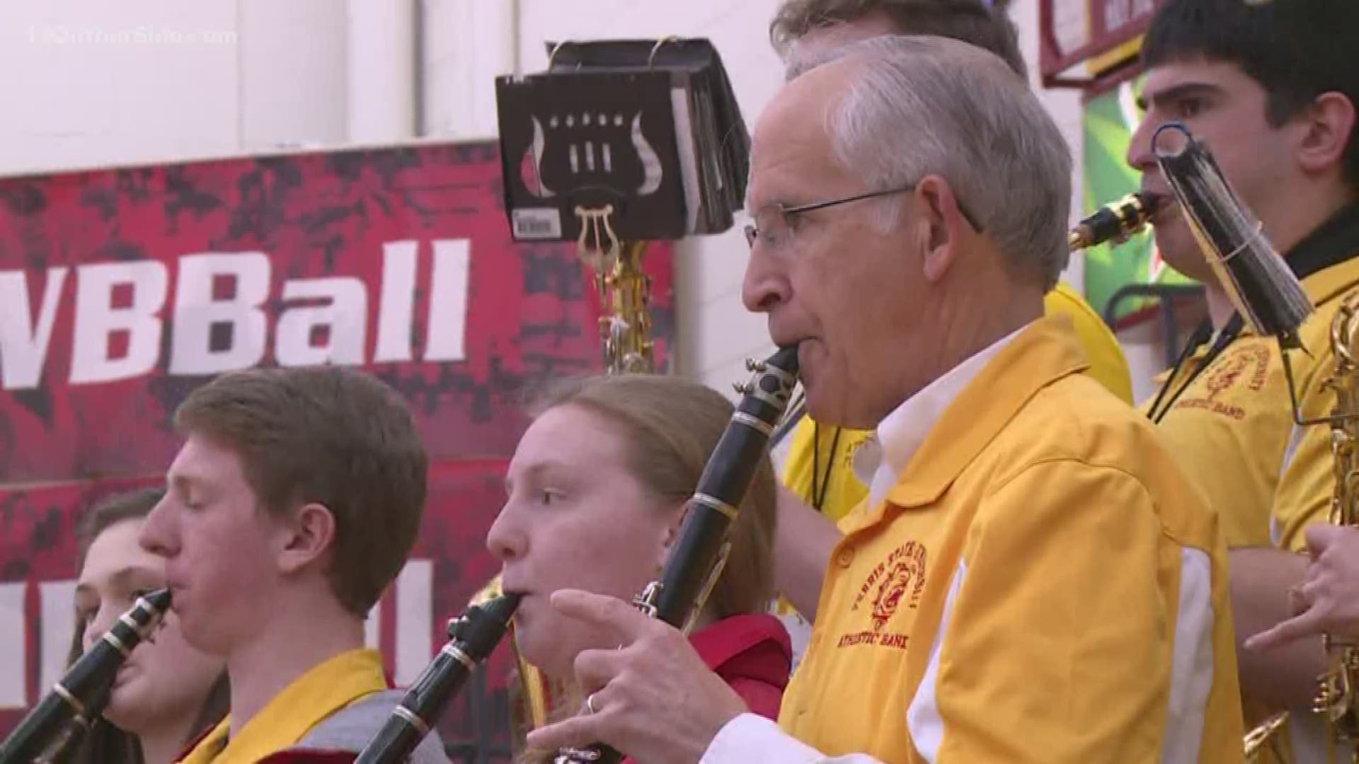 Despite David Eisler's busy schedule, the 68-year-old plays his clarinet with the band every chance he gets.