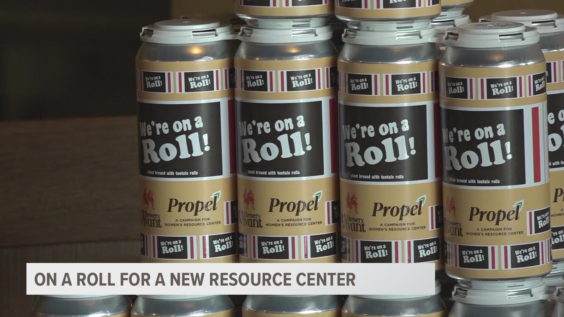 The new beer is called "We're on a Roll", a classic stout brewed with Tootsie Rolls.