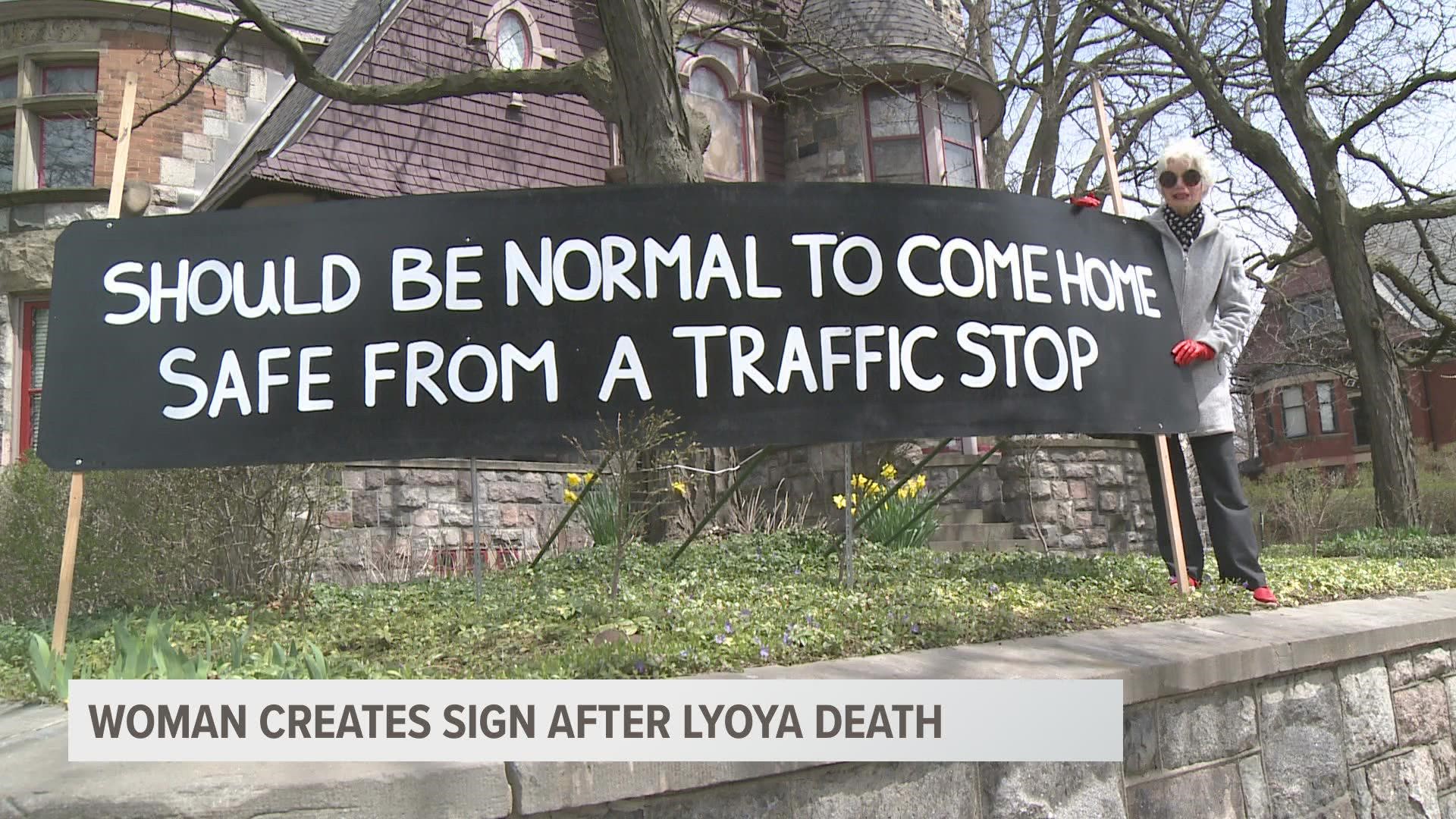You may have noticed a sign-up in Grand Rapids' Heritage Hill neighborhood that reads "should be normal to come home from a traffic stop."