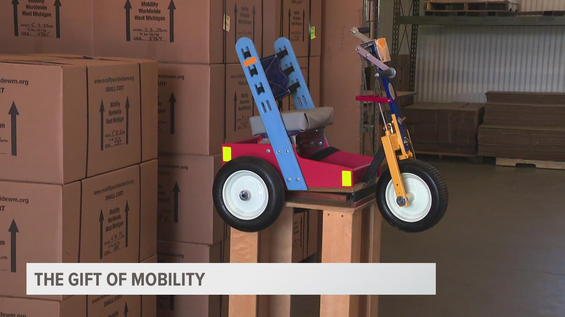 Mobility Worldwide West Michigan is run entirely by volunteers. They send 750 mobility carts to developing countries every year.