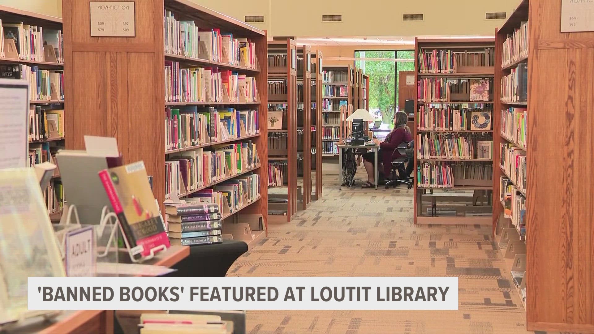 The library has an educational exhibit on their upper level, however they said they also will display frequently challenged or banned books.