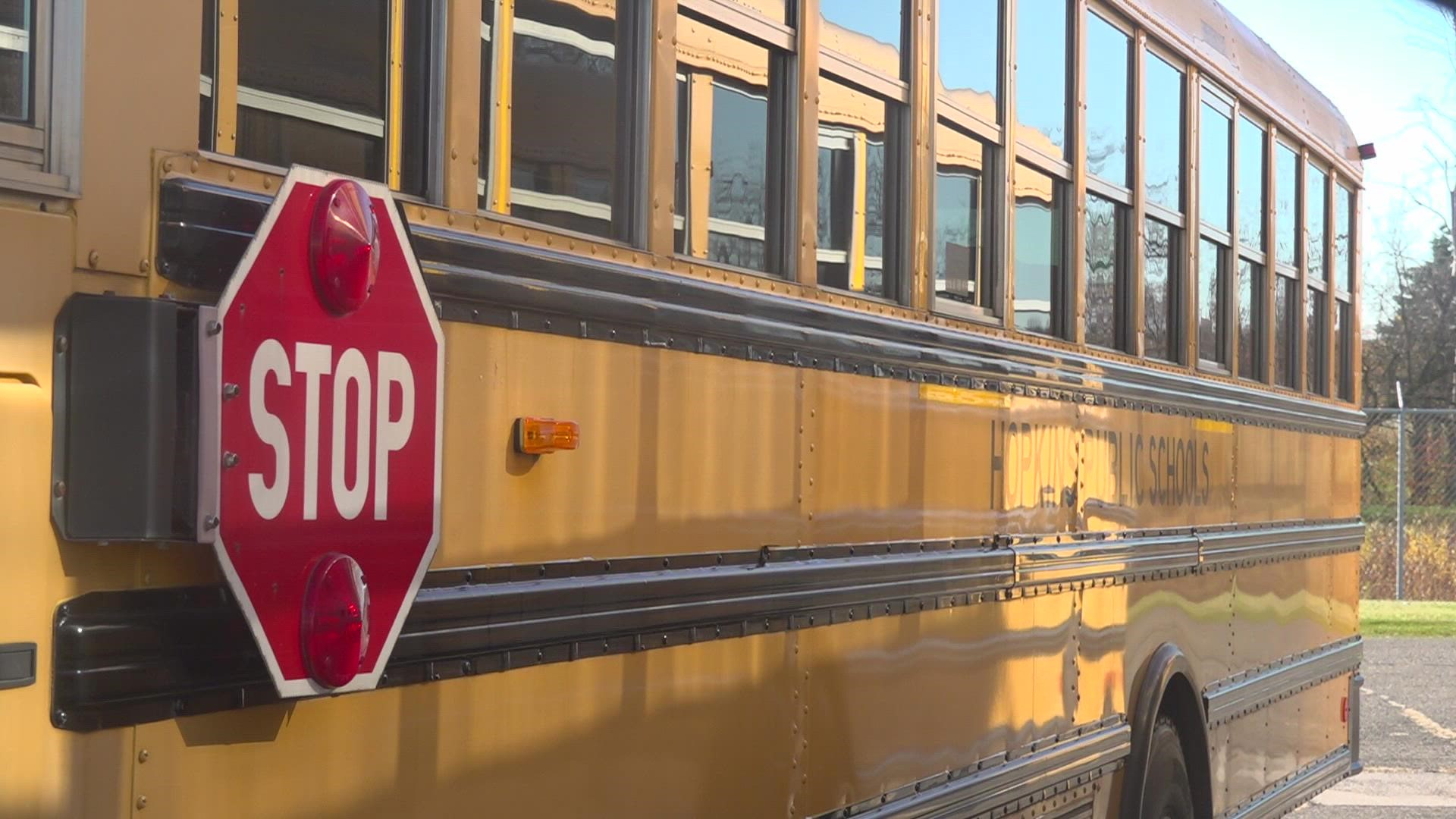 The three electric buses are part of the Environmental Protection Agency's Clean School Bus Program.