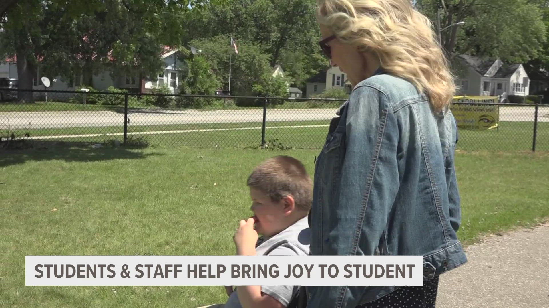 Students at Hamilton Elementary took time out of their day to bring a smile to a classmate's face.