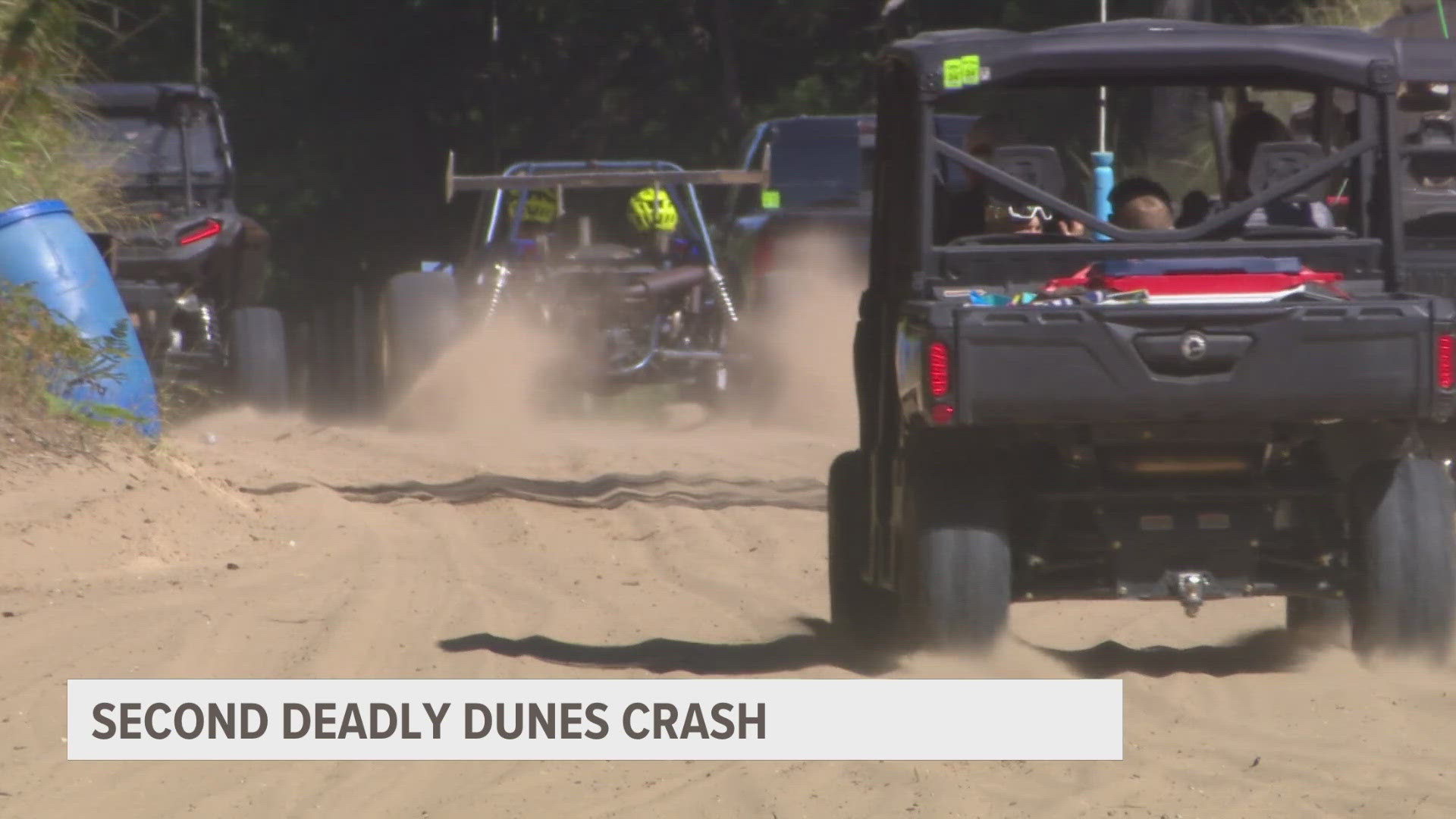 A 20-year-old man from Coopersville died in a crash at the dunes over the holiday weekend.