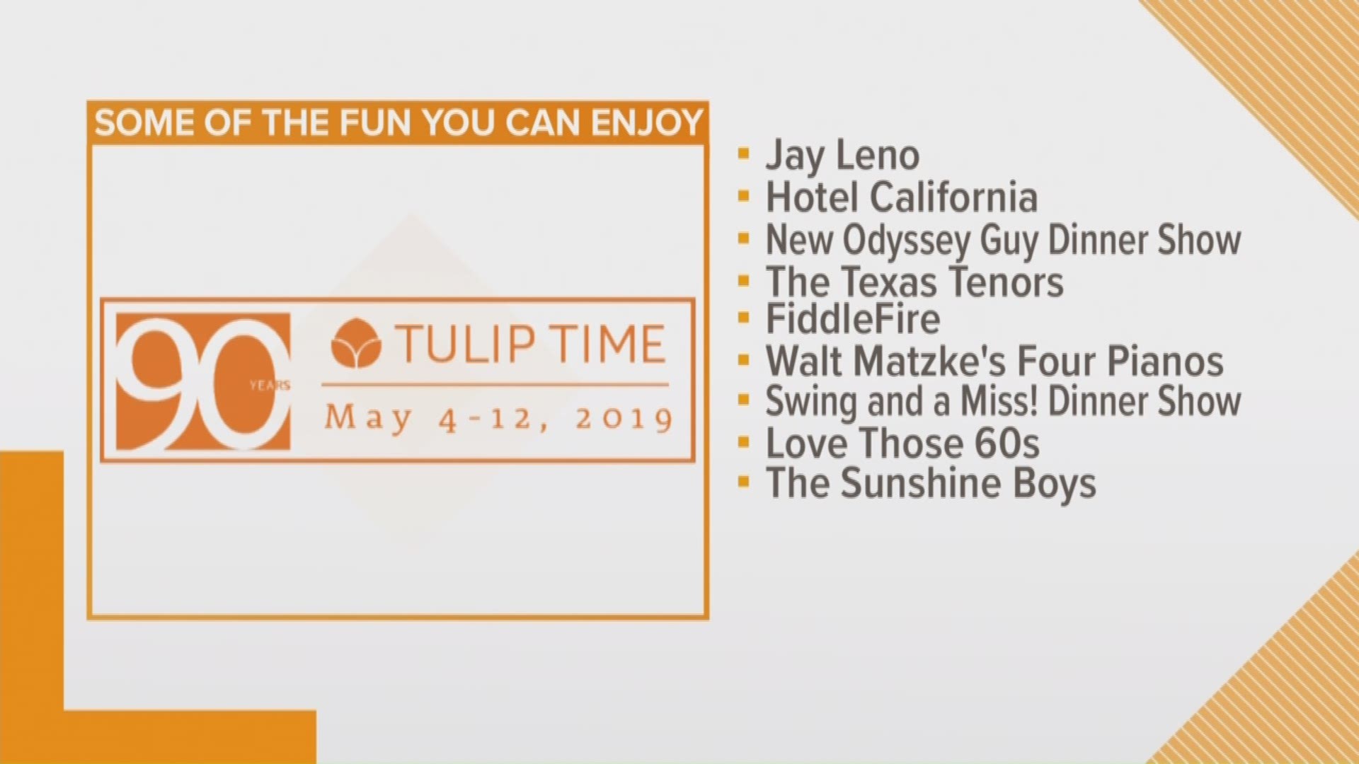 Tulip Time line-up
