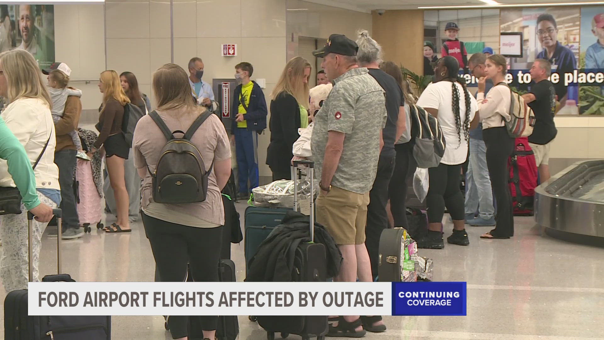 The Gerald R. Ford Airport is experiencing delays and cancellations in both flight departures and arrivals.