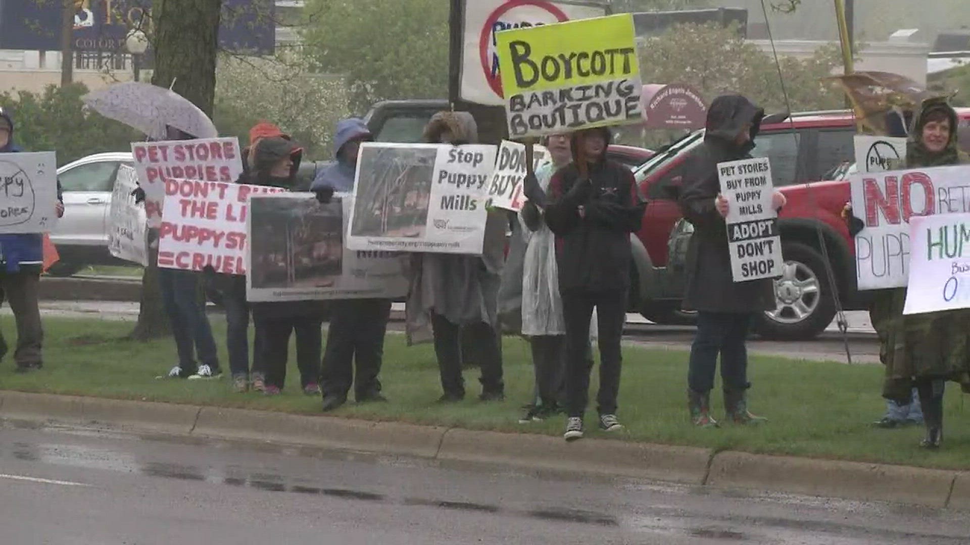 Dozens protest at Barking Boutique store