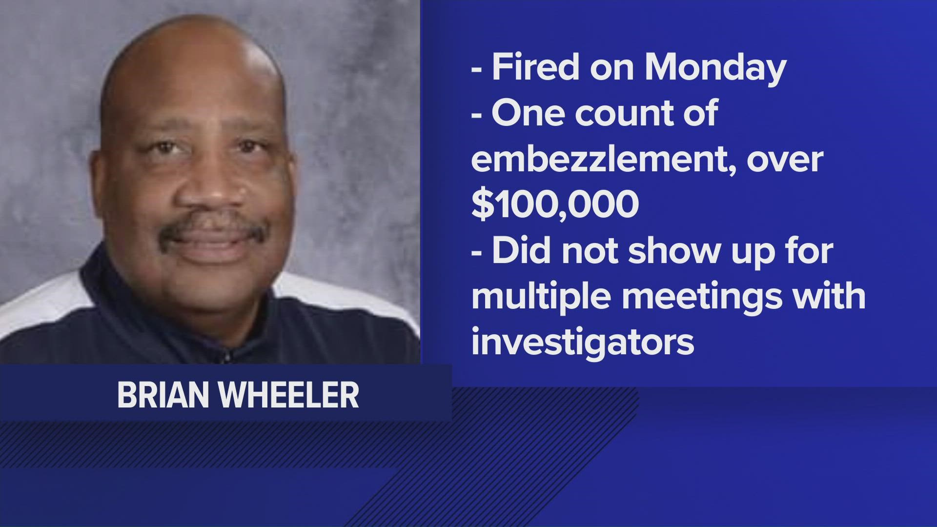Wheeler failed to show up to multiple interviews about the irregularities in the district's funds. Police believe he has fled the area.