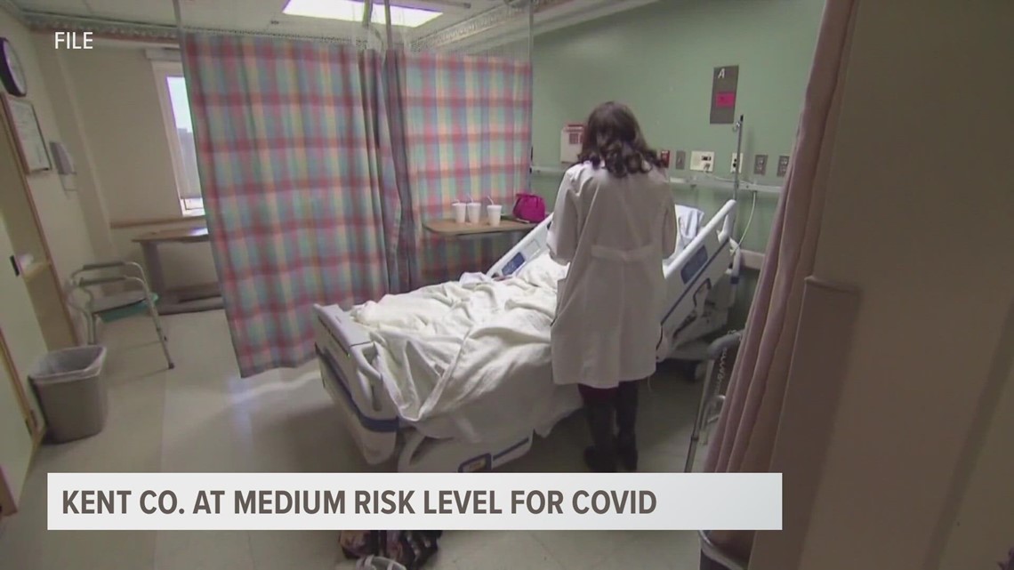 Kent County enters medium risk level for COVID-19 as local hospitals experience staffing shortage