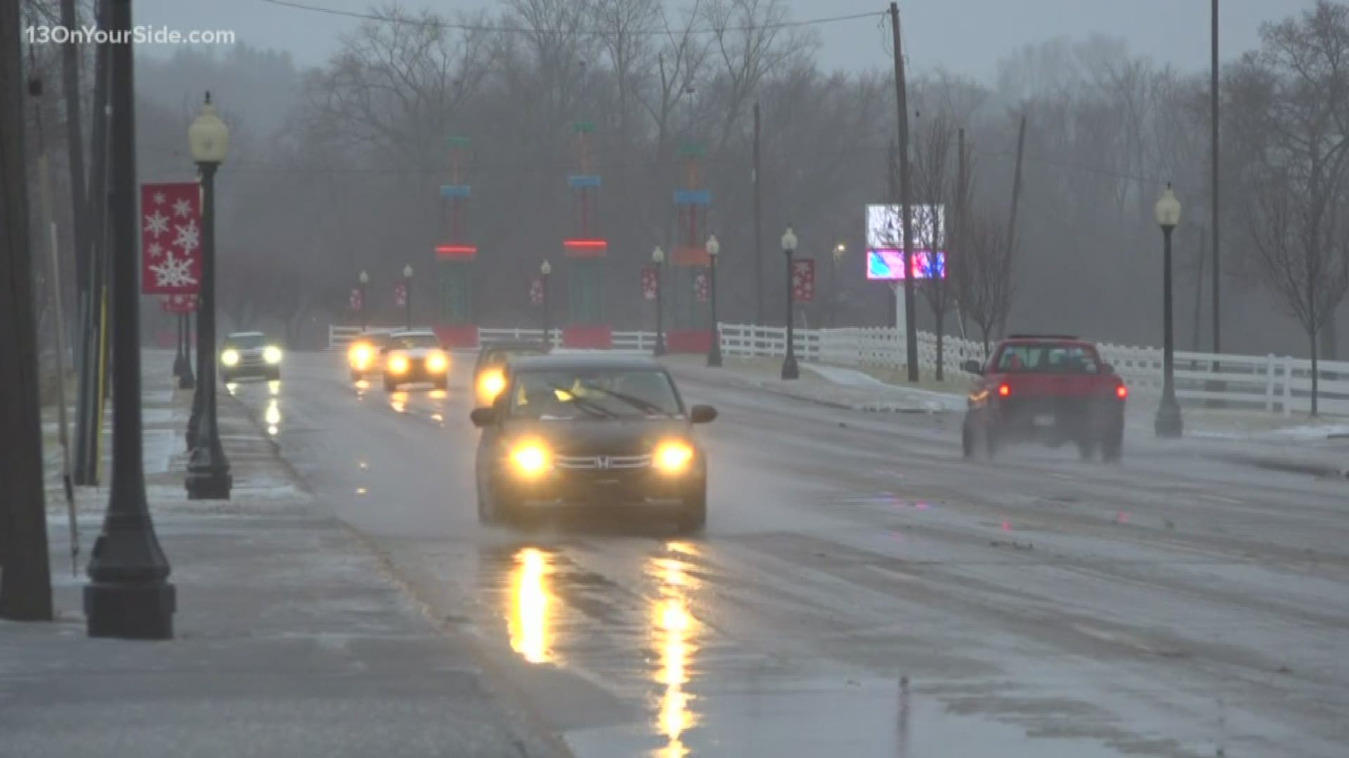 After rain and sleet hit West Michigan Saturday morning, another round of snow is expected to fall across the region.