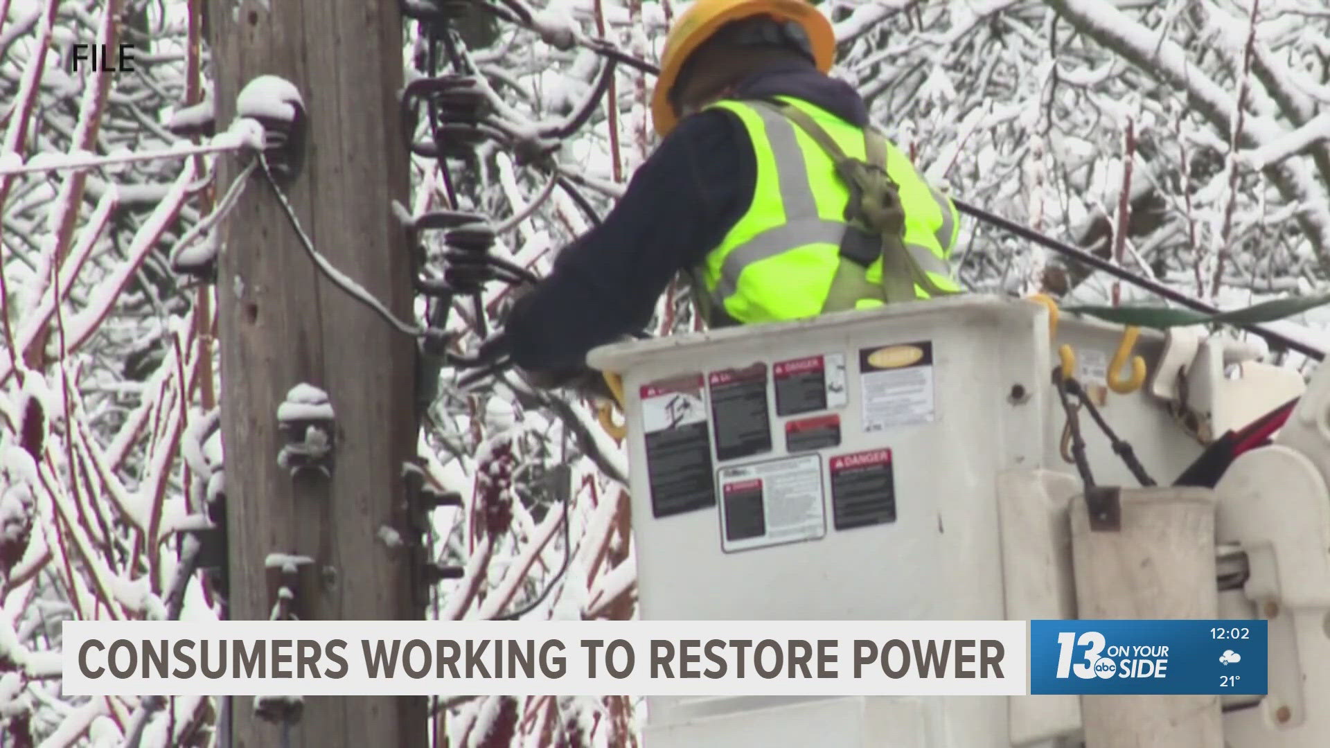 Crews restore power to 90% of Consumers Energy customers after