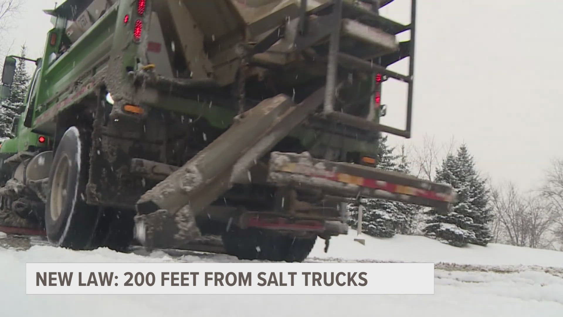 You need to stay back 200 feet when the snowplows are driving and operating. Then, when they're stopped at an intersection, you need to stay back 20 feet.