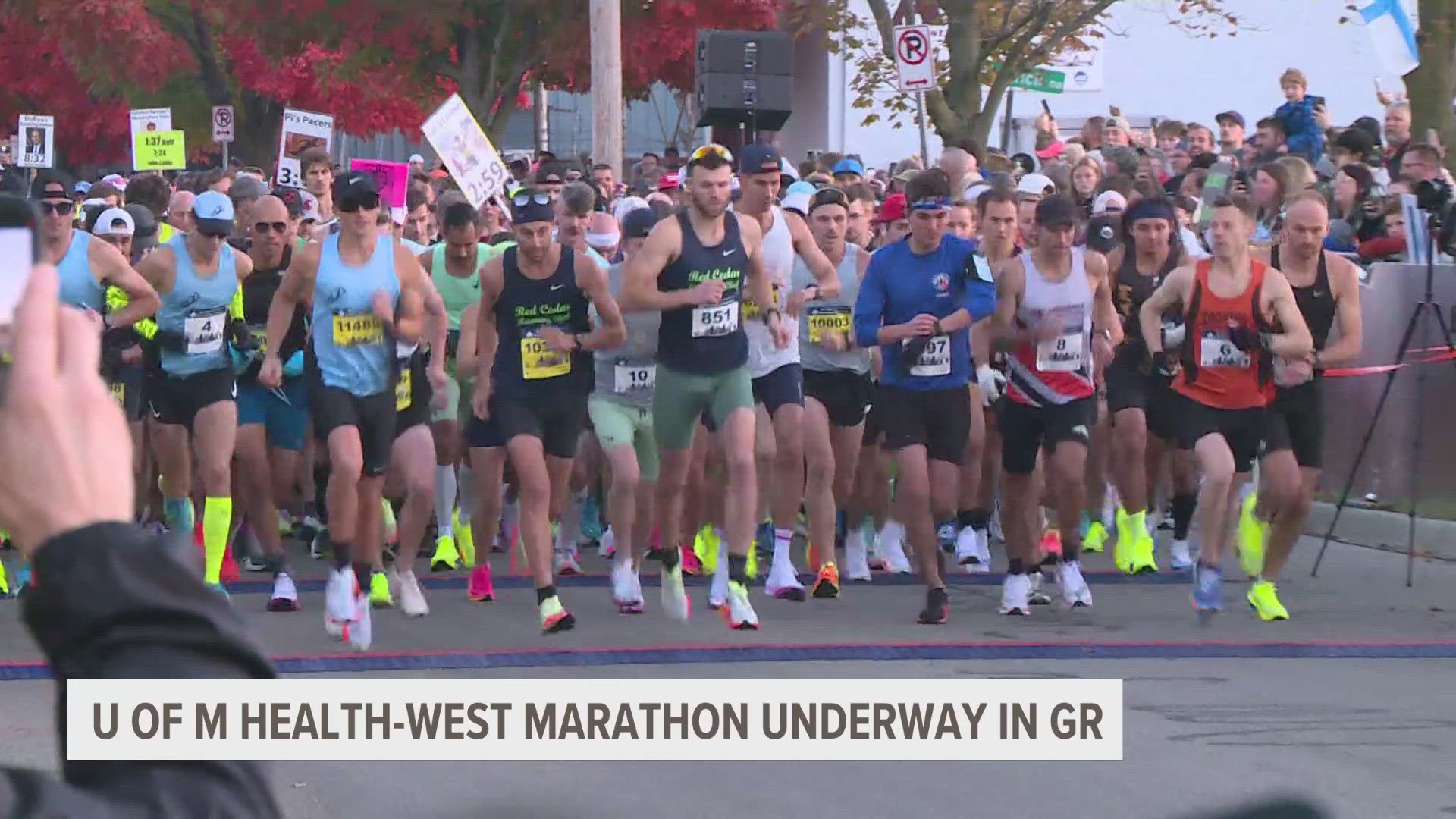 On Sunday, thousands of runners and their supporters lined up in downtown Grand Rapids for the marathon.