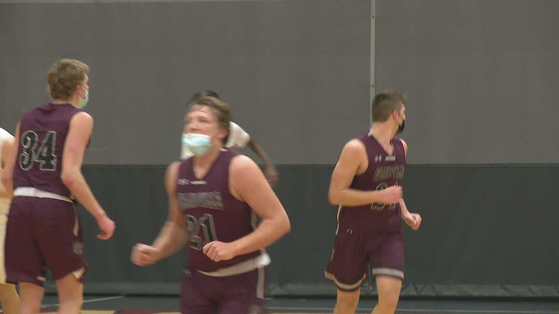 Grandville rallies from a double digit deficit to win 61-57.