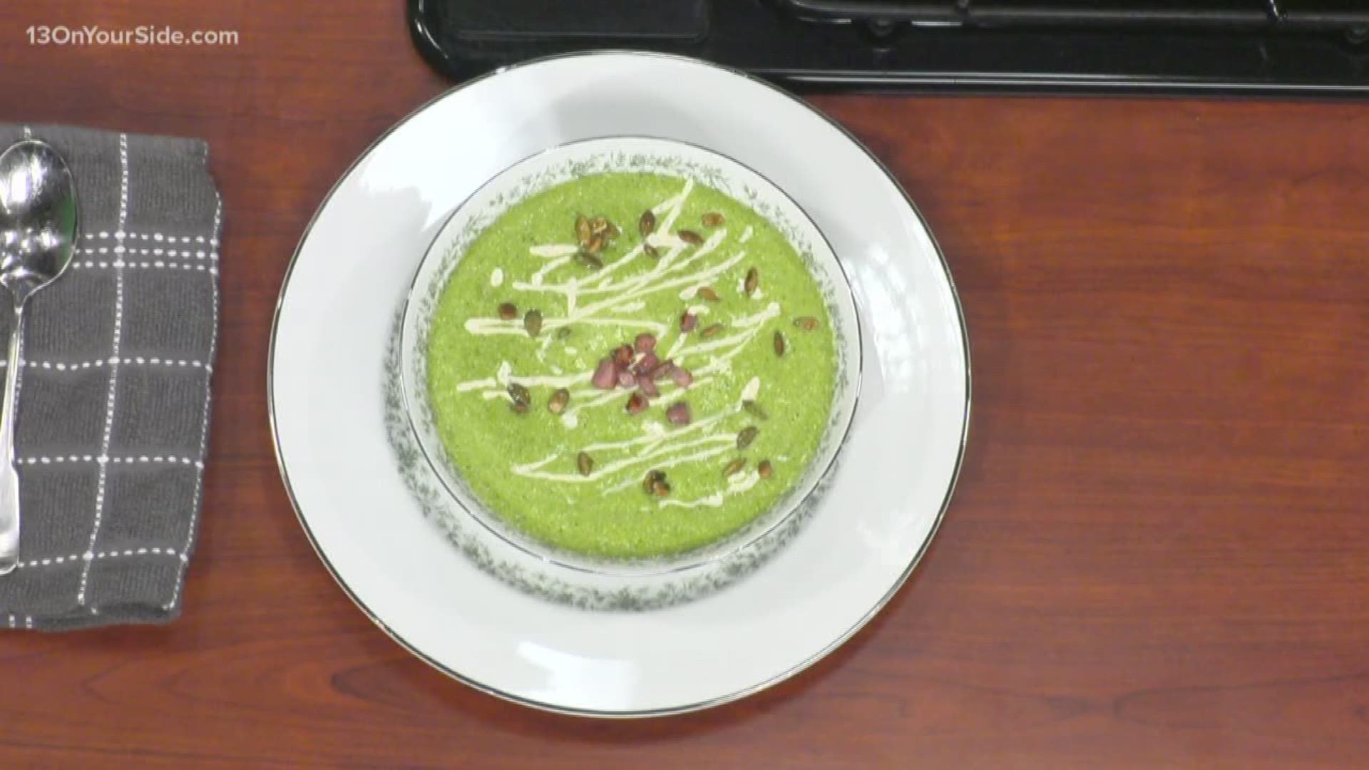 Healthy and perfect for a hot, humid day -- Chef Mark joins Kristin Mazur at noon to share a extra green gazpacho.