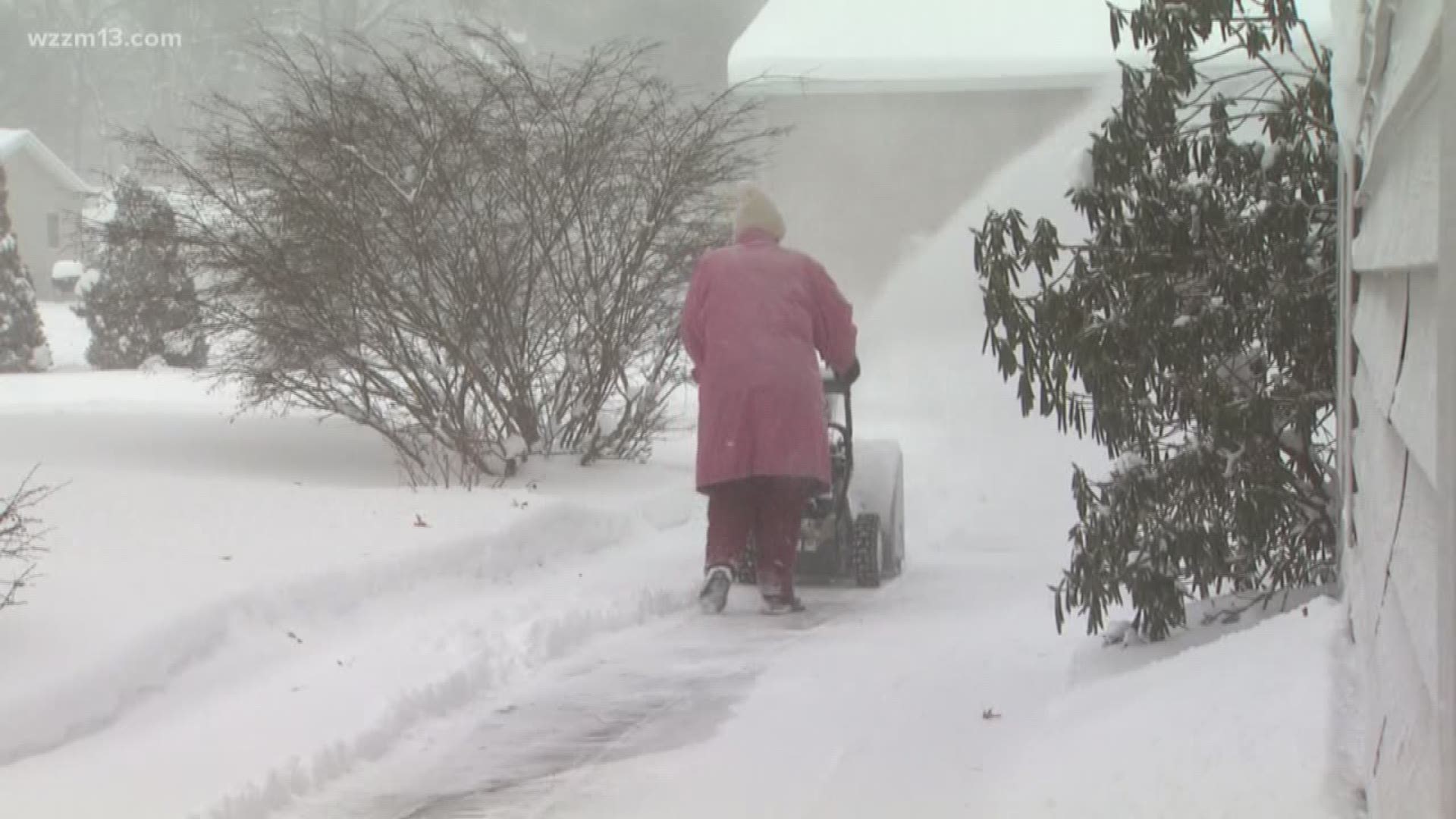 82-year-old Muskegon woman tackles cold and snow