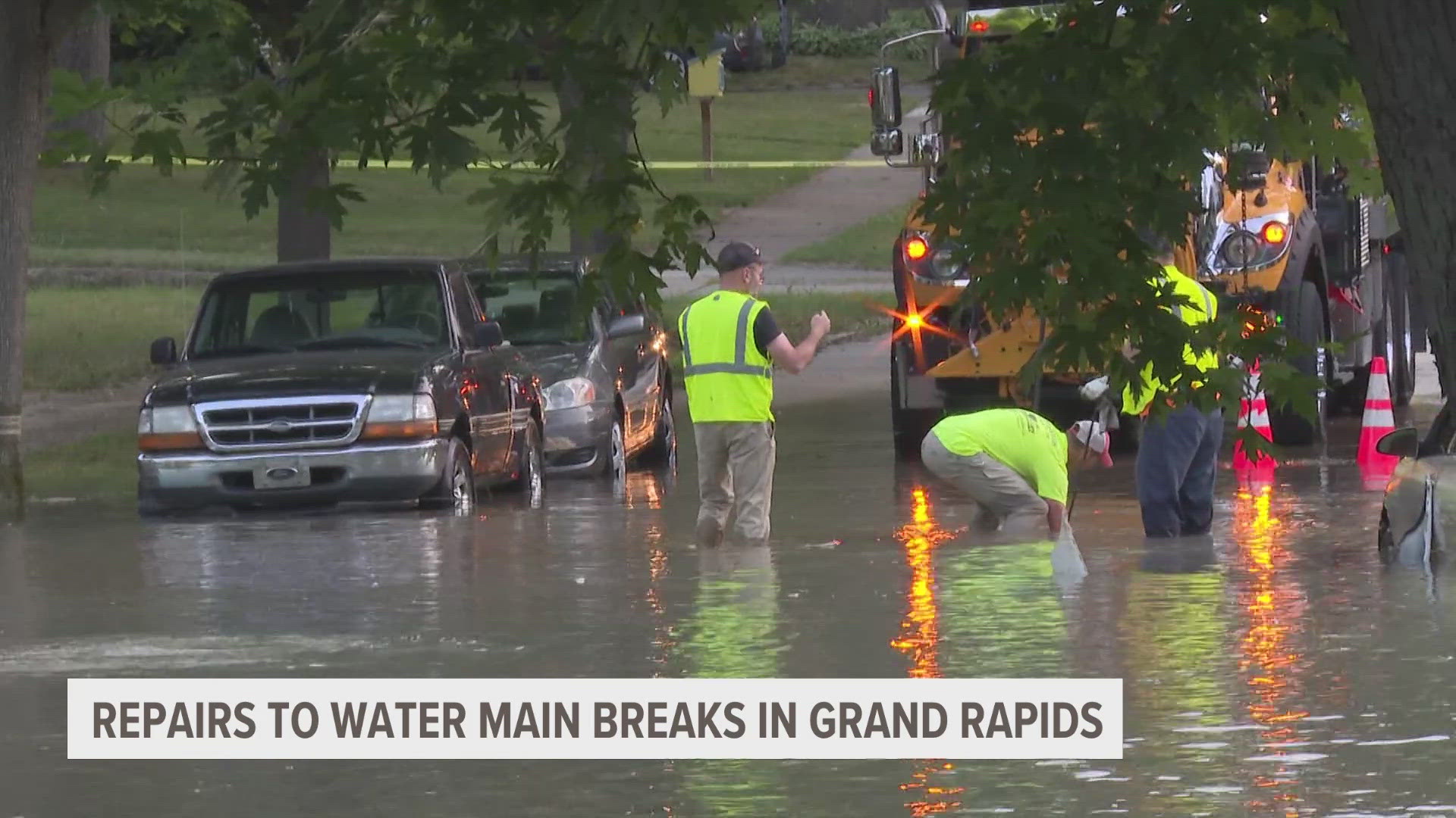 The city said the breaks are not related, but they happened about a half mile away from each other.