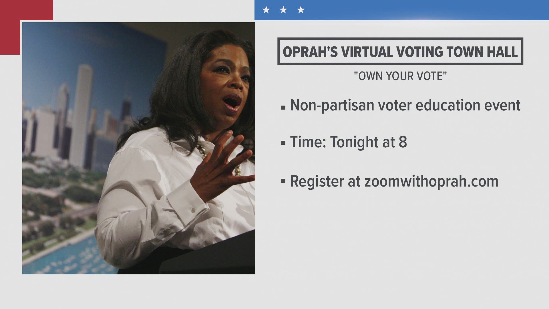 Oprah to host virtual town hall Wednesday to encourage voter turnout in Michigan