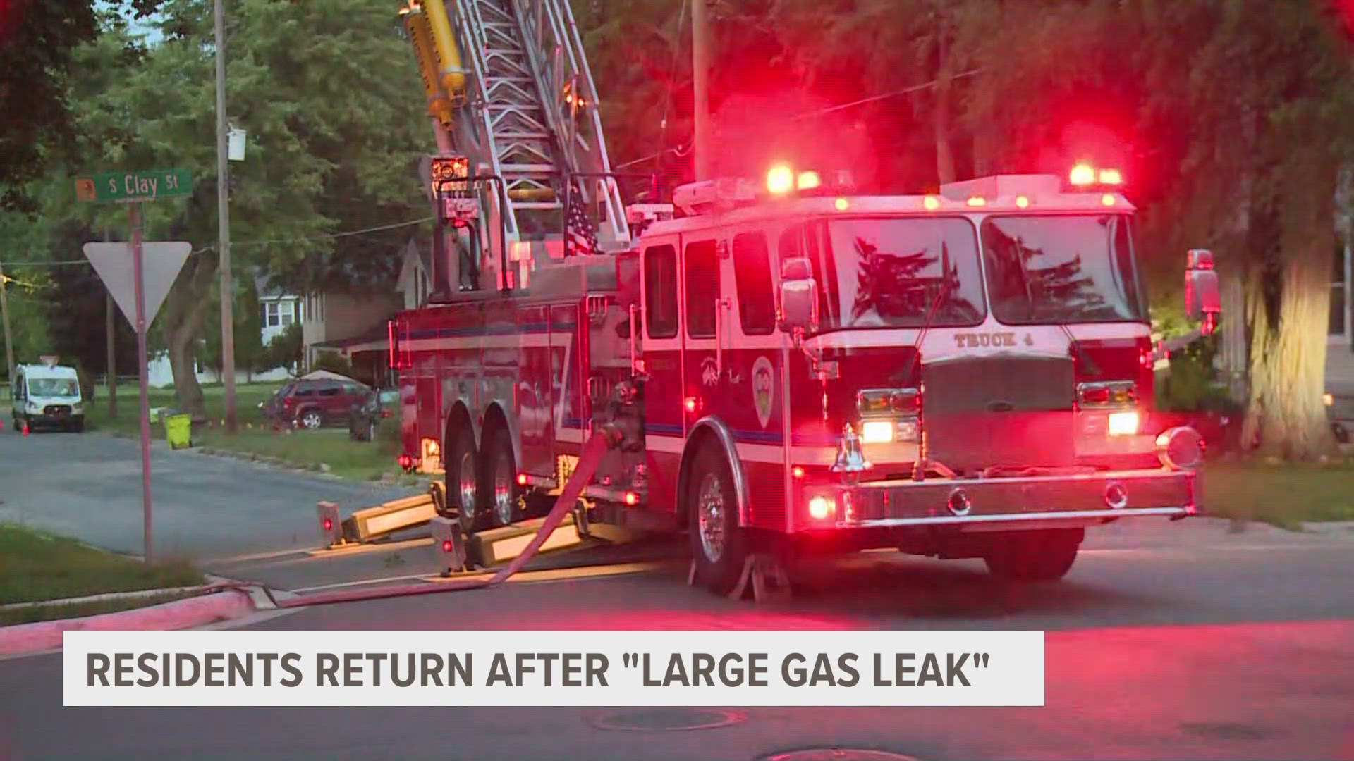 The gas leak was located near E Union Street and S Clay Street on the south side of Greenville.