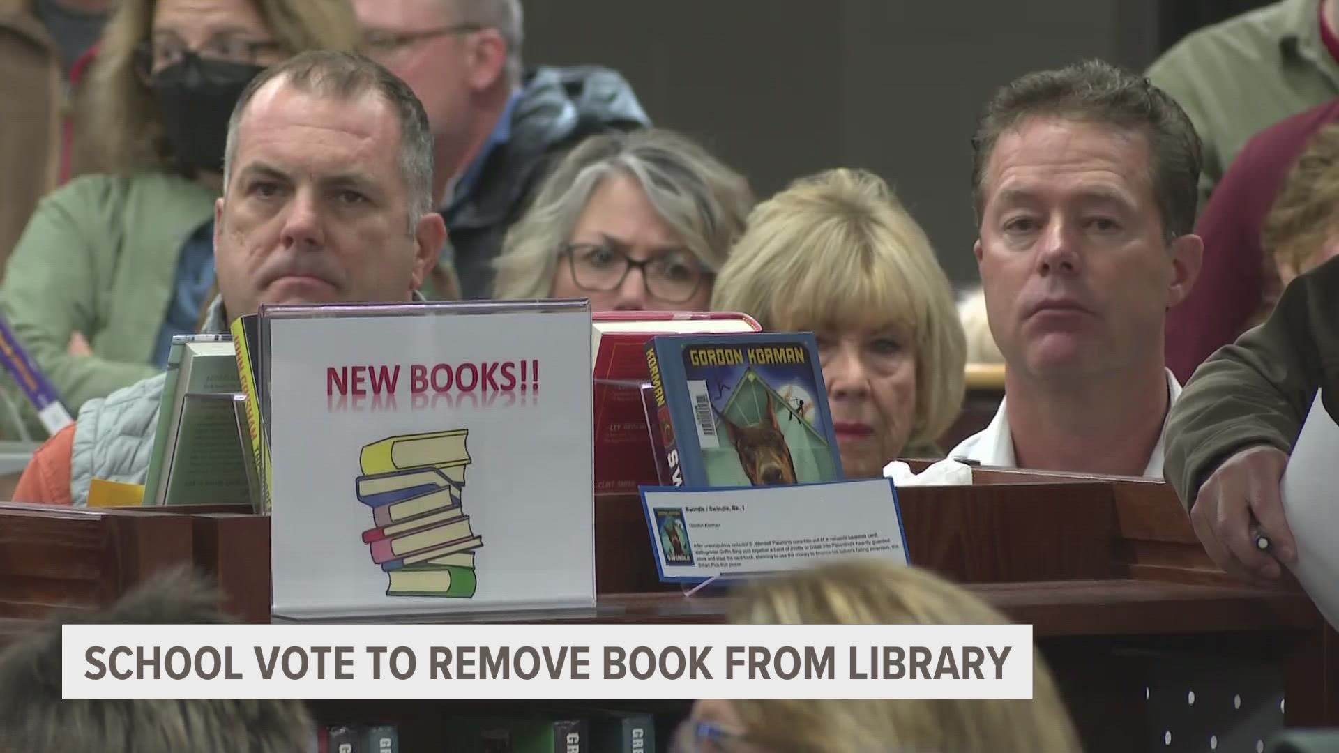 The school board was set to make a decision on 'Gender Queer,' the book many parents want banned from the library.