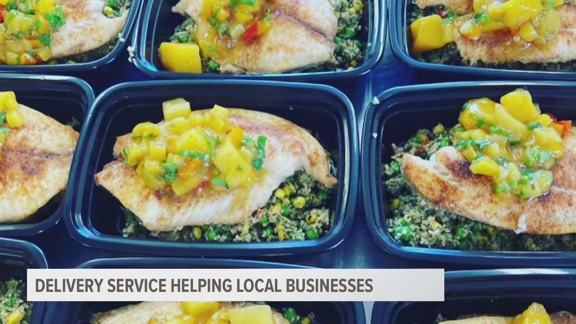 A delivery service is helping out a local business in Grand Haven.