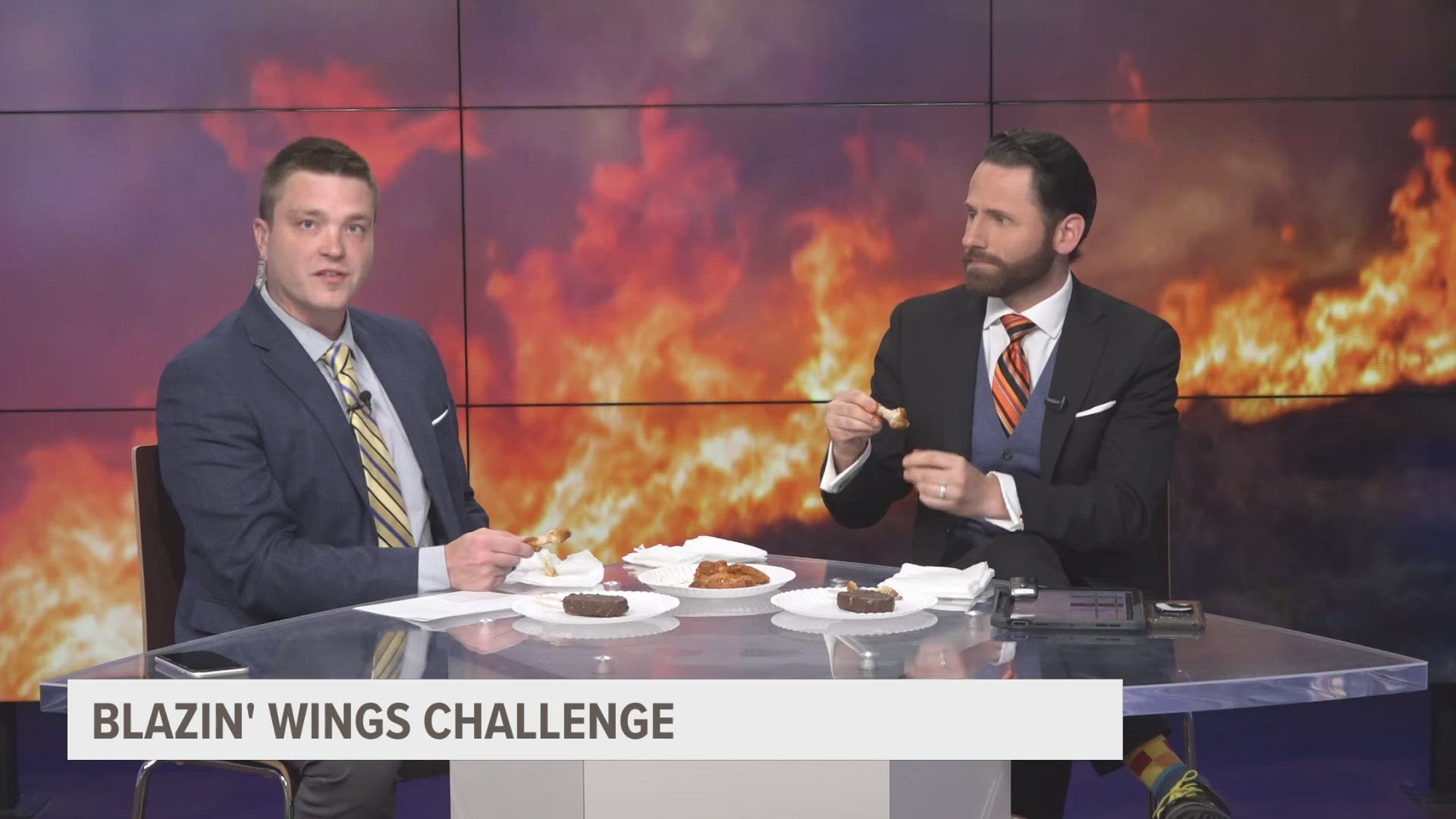 Meteorologist Blake Hansen will be participating in the Blazin’ Hot Wings Challenge to help raise awareness and money for smoke alarms.