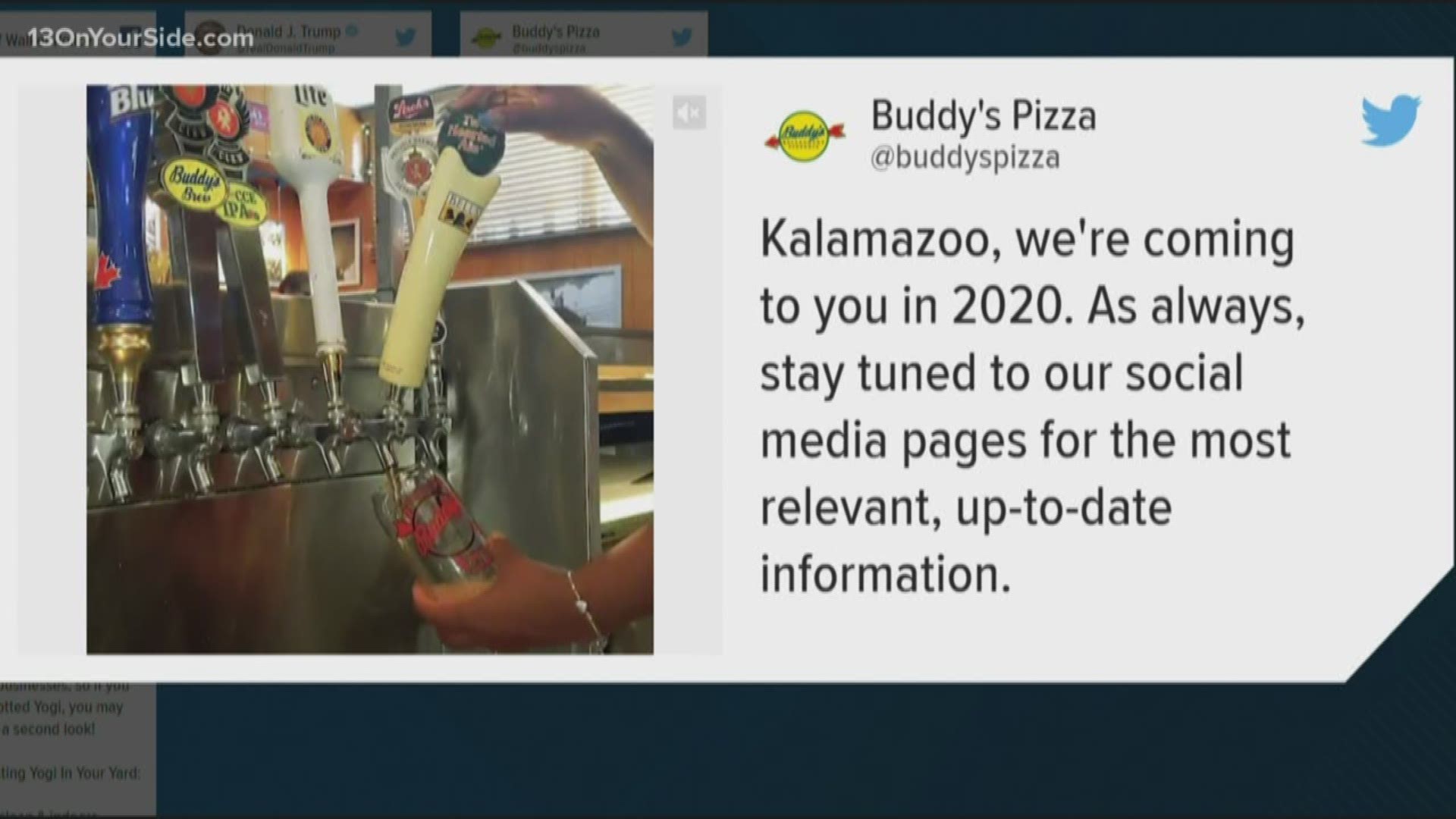 Buddy's Pizza is expanding its footprint in West Michigan. According to the Buddy's Pizza Twitter, they are coming to Kalamazoo in 2020. There weren't too many other details, but they do say to keep an eye on their social media pages for more information.