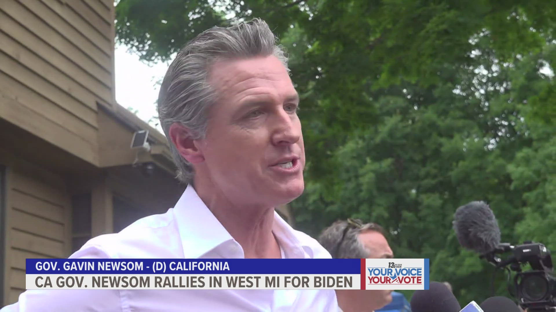Newsom made sure to cite many of the successes of the Biden Administration over the last three and a half years during his visit.