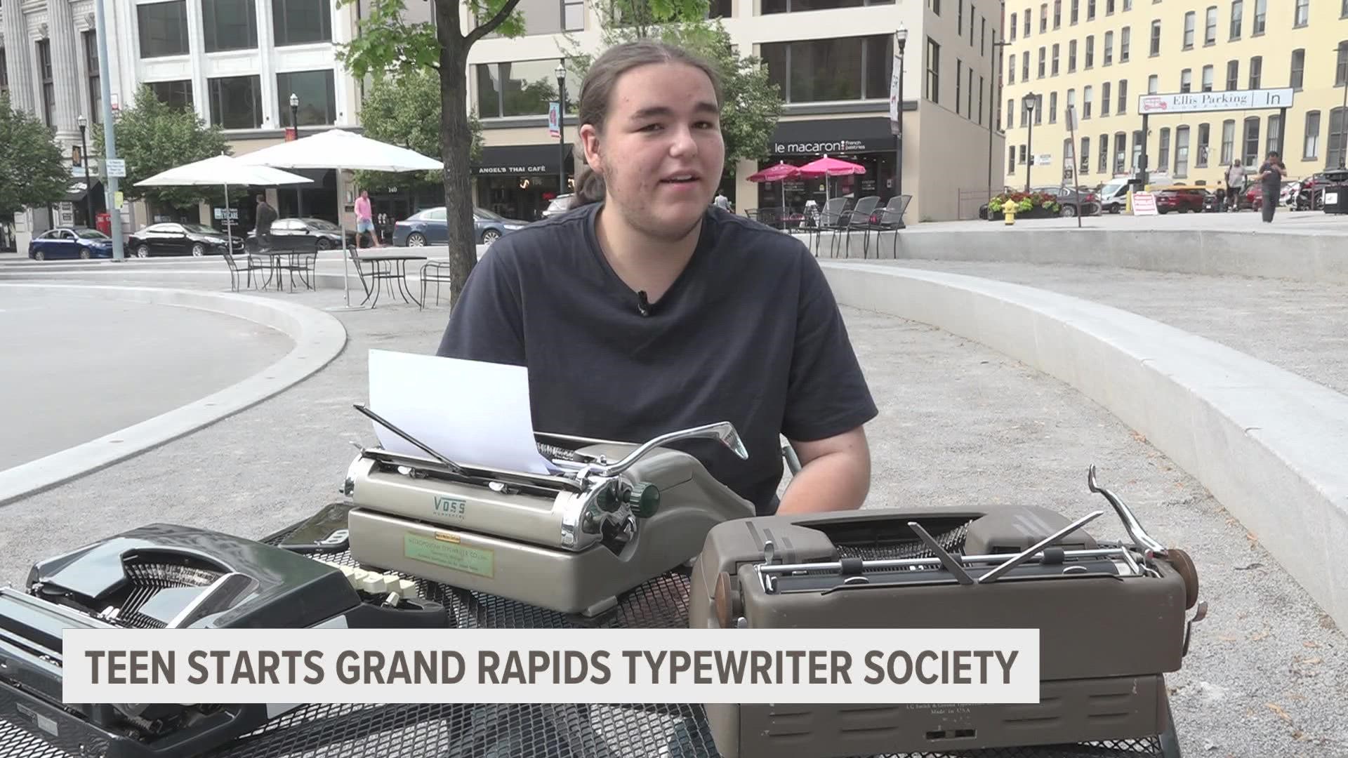 It's a sound you don't hear much anymore. But the click clack of a typewriter is music to Esteban Clark-Braendle's ears.