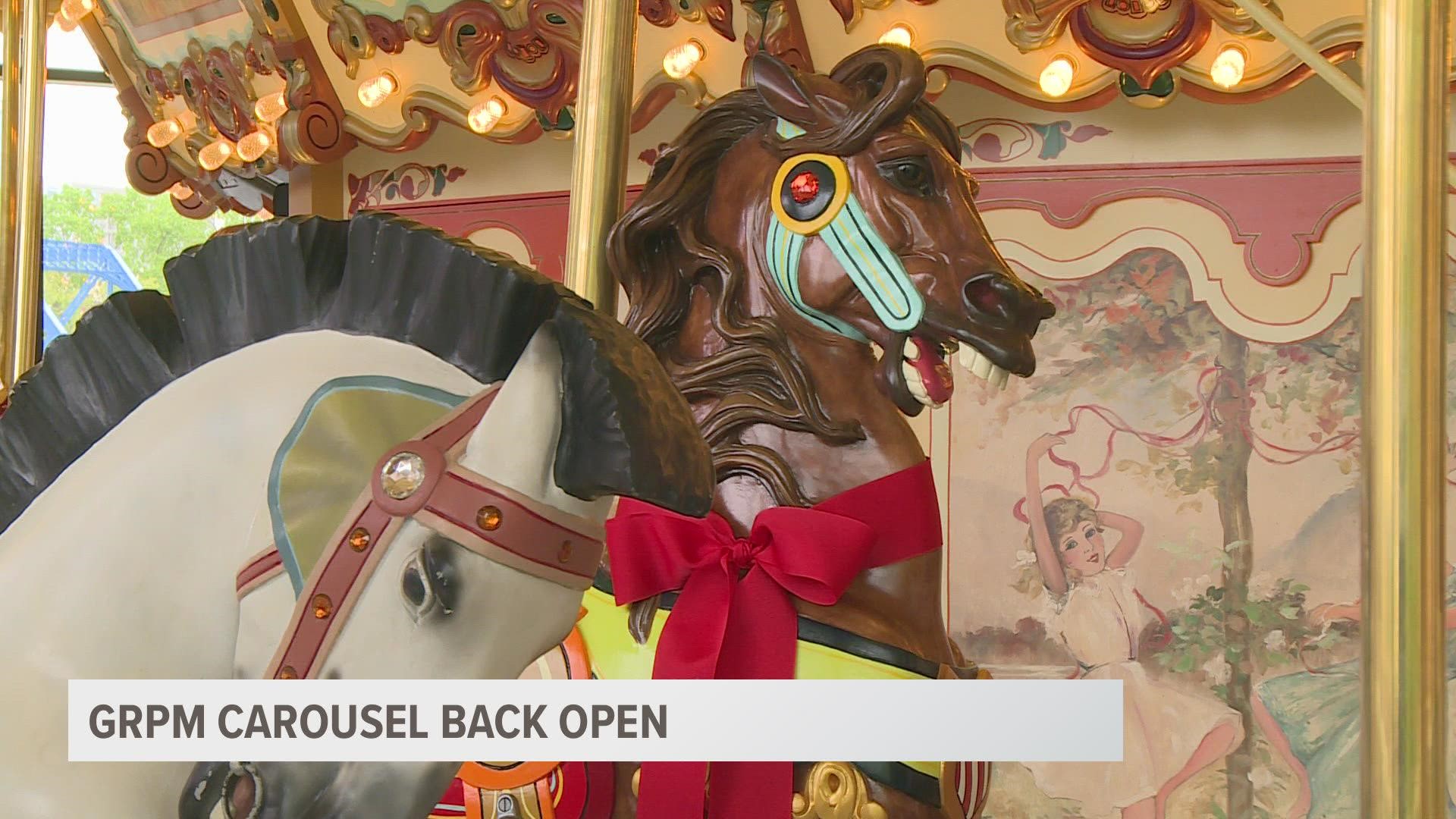 The historic Spillman Carousel at the Grand Rapids Public Museum is