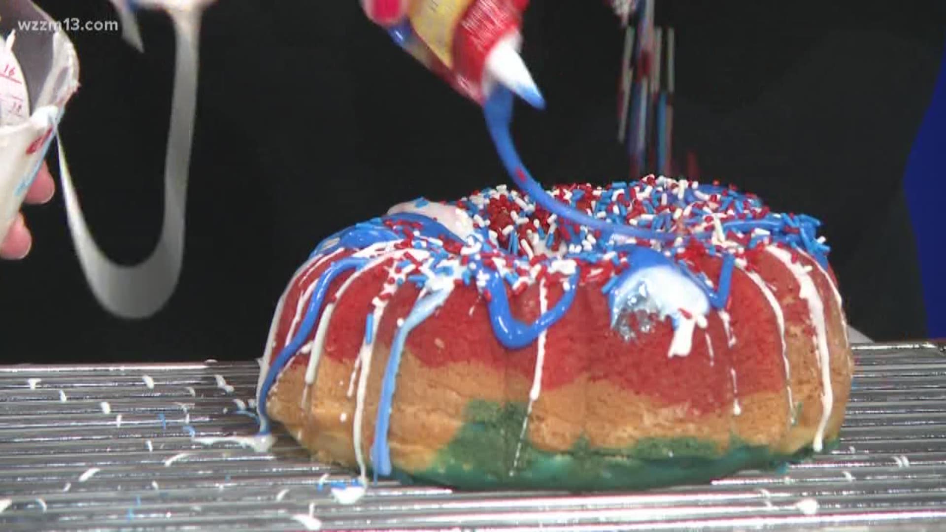 We're celebrating Memorial Day weekend with a variety of patriotic red, white and blue recipes. If you have sweet tooth, check out this white cake turned total firecracker by Arlene Cumming.
