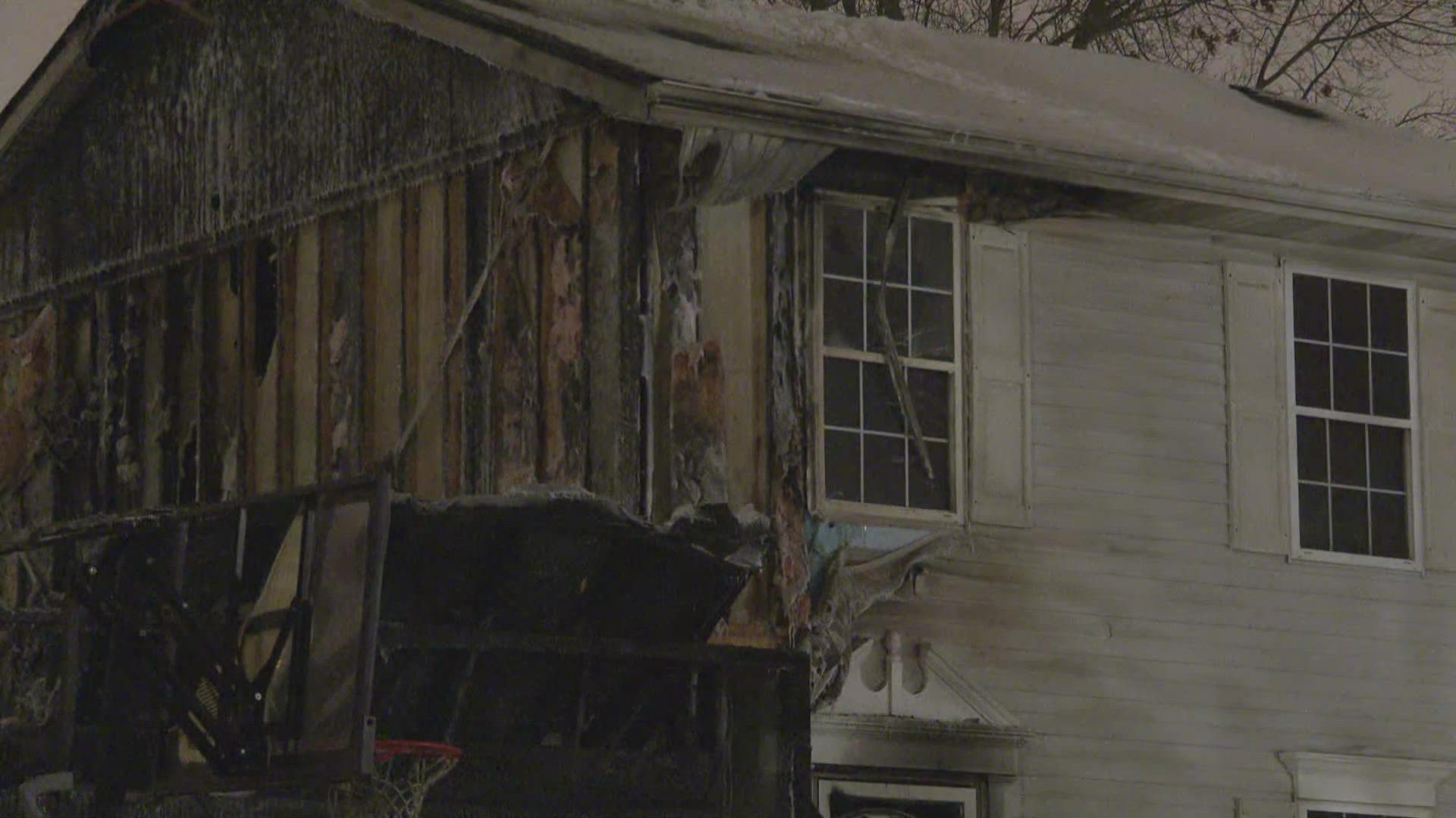 Fire officials say occupants were evaluated for smoke inhalation.