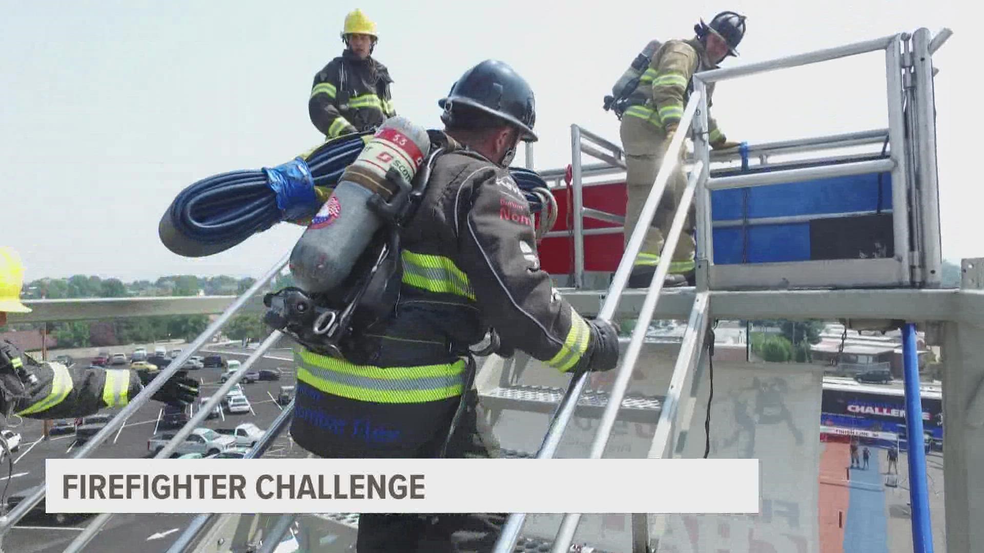 First responders are putting their skills to the test this weekend as Grand Rapids hosts the city’s first firefighter challenge.