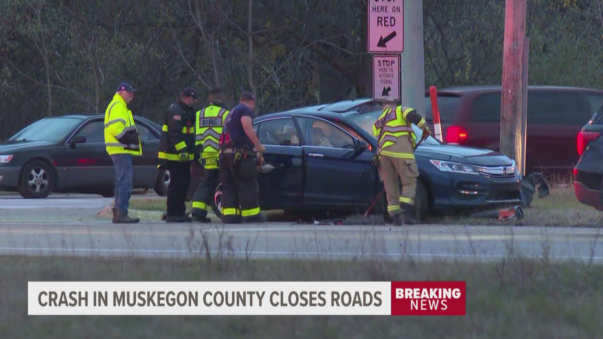 Around 5:35 p.m. police said Grand Haven Road at Sternberg Road was closed for a serious crash. They asked the public to seek alternate routes.