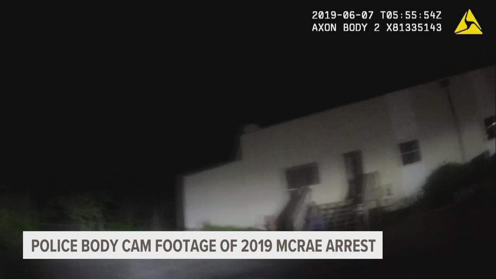 The incident took place on June 7, 2019 around 3 a.m. when McRae was stopped by police in Lansing.