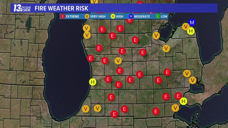 13 On Your Side Forecast:  Much Cooler, Still Dry As Fires Pop Up Around West Michigan