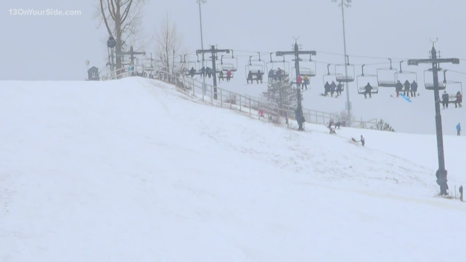 After a slow start to winter, Cannonsburg Ski Area celebrated the fresh powder that fell on New Year's Eve.