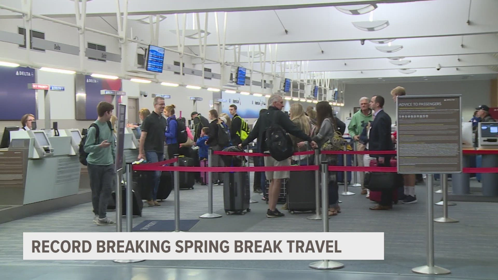Officials say anywhere from 95,000 to 100,000 passengers will go through the airport between Thursday and Monday, April 8.