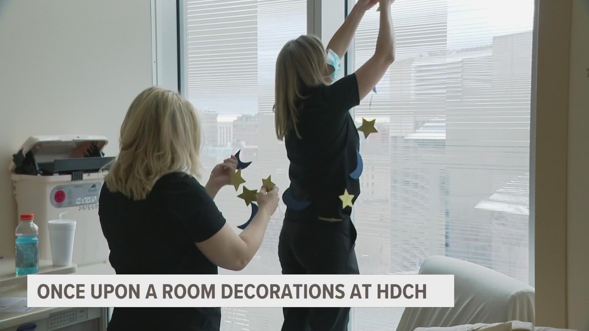 The nonprofit organization 'Once Upon a Room' surprised seven children at Helen DeVos Children’s Hospital with new décor this week.