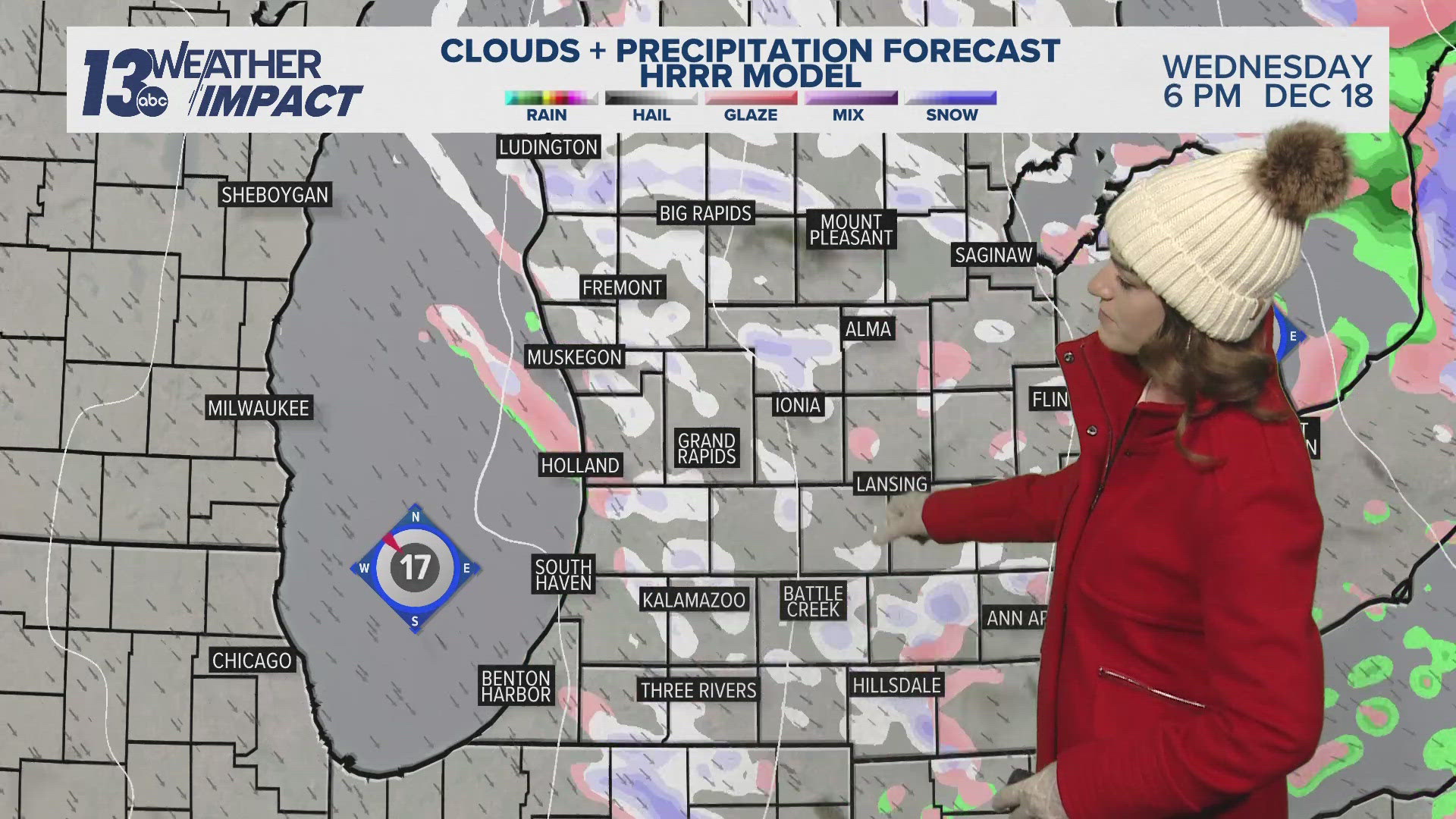 Light snow arrives early Wednesday, but travel impacts look very minimal.