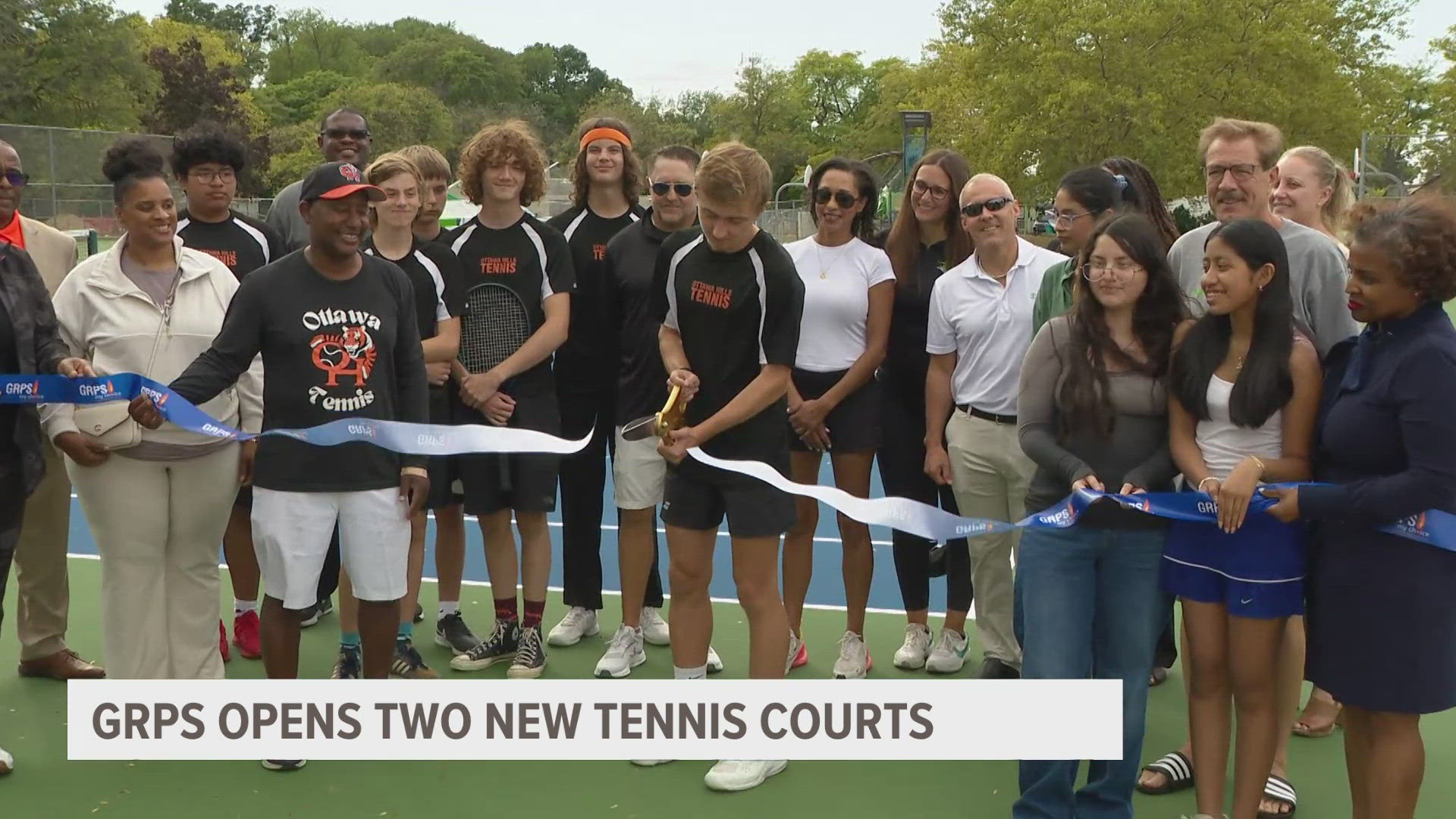 West Michigan Community Tennis helped make the new courts possible by securing a $52,000 grant from the U-S Tennis Association.