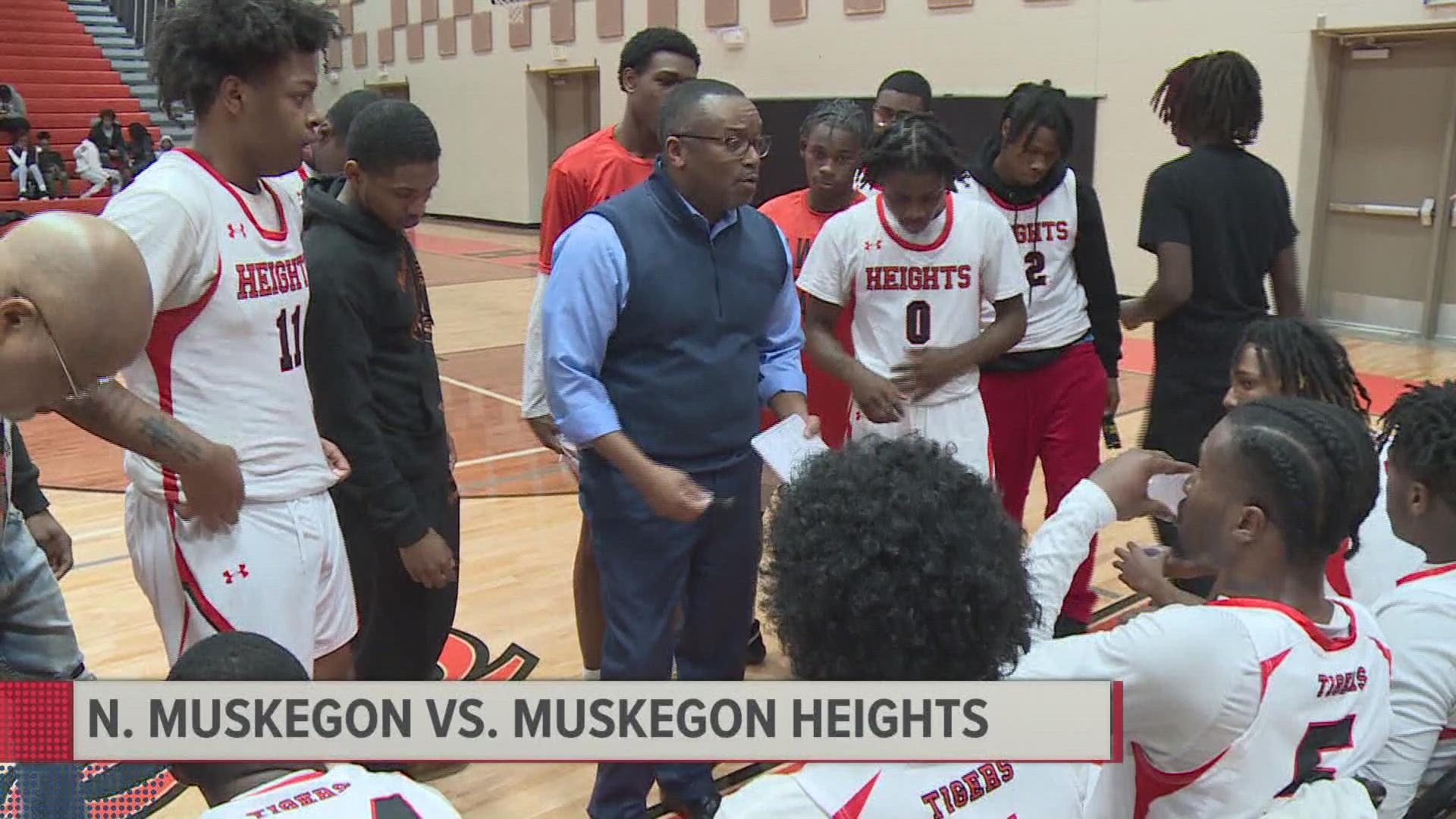 North Muskegon squeaks by Muskegon Heights 57-54.