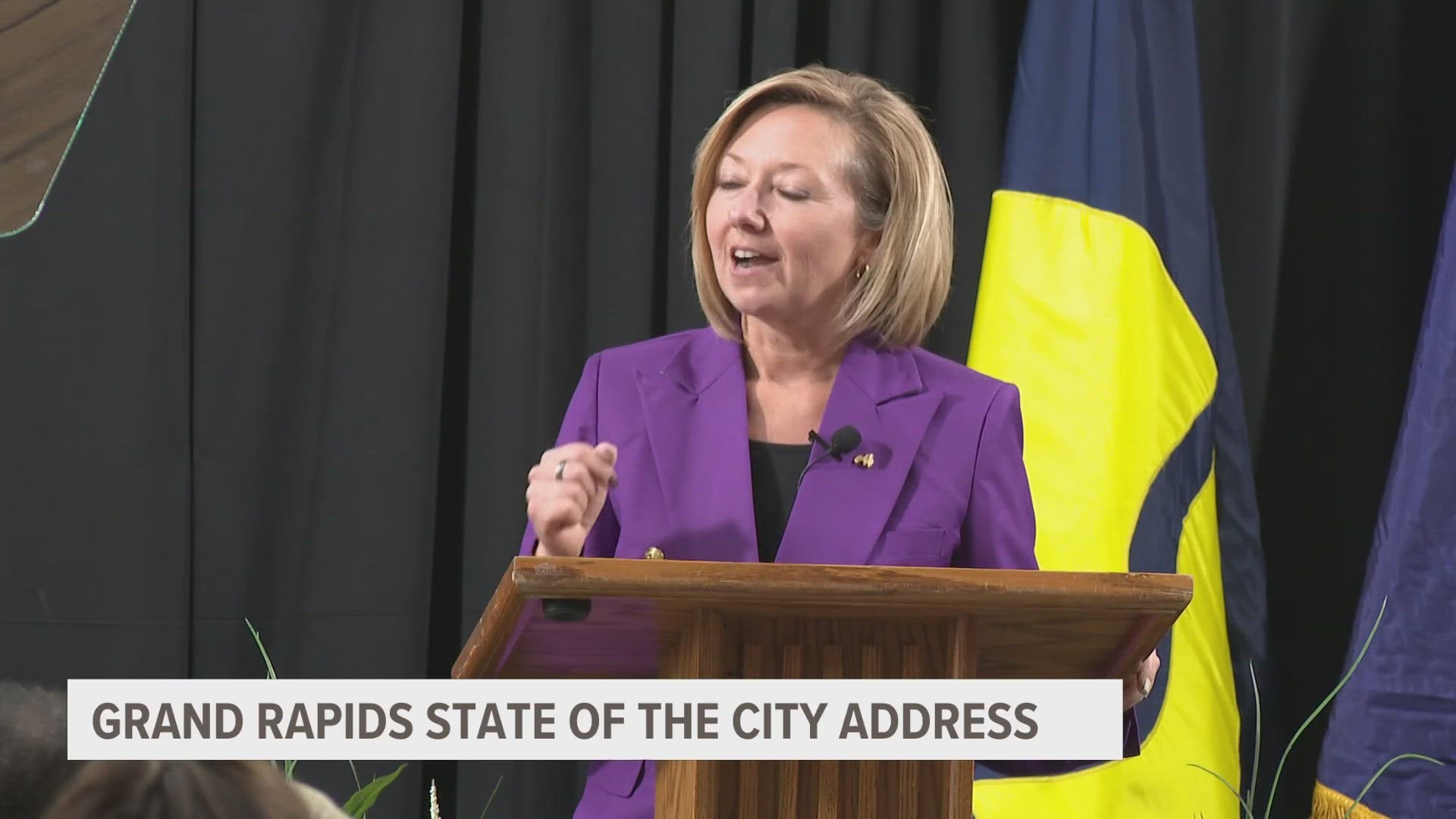 Mayor Bliss also addressed the housing crisis in Grand Rapids, as well as the delayed Grand River whitewater project.