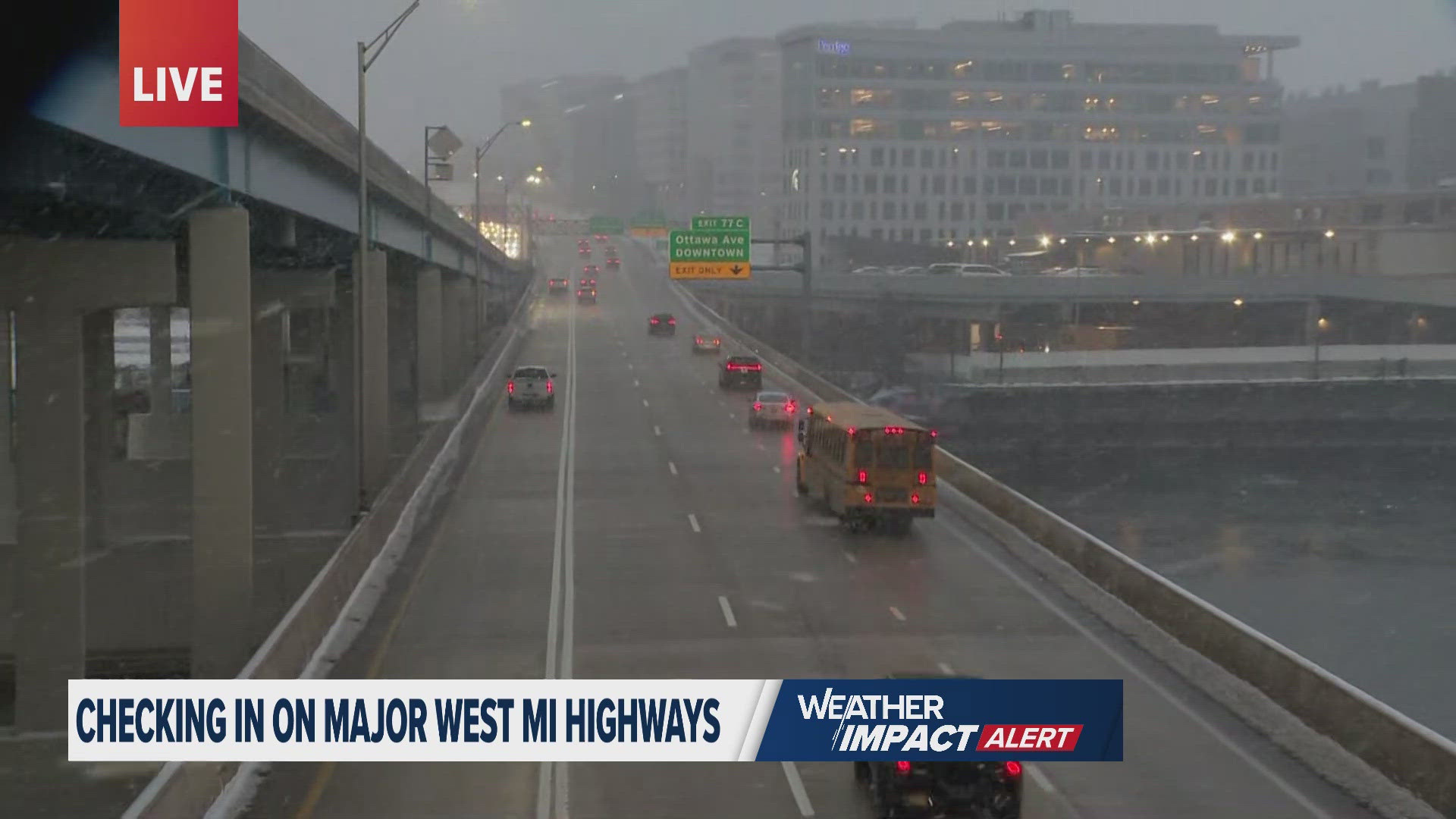 13 ON YOUR SIDE takes a live look at road conditions along the lakeshore and in Kent and Ottawa counties.