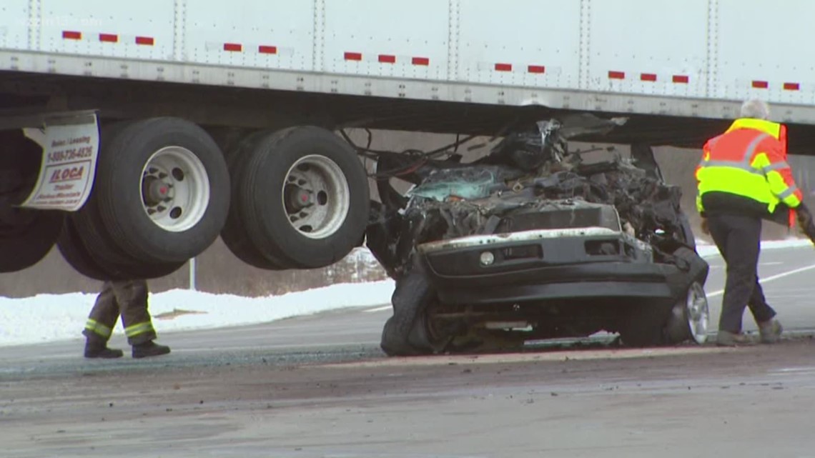 Semi-truck vs vehicle accident | wzzm13.com