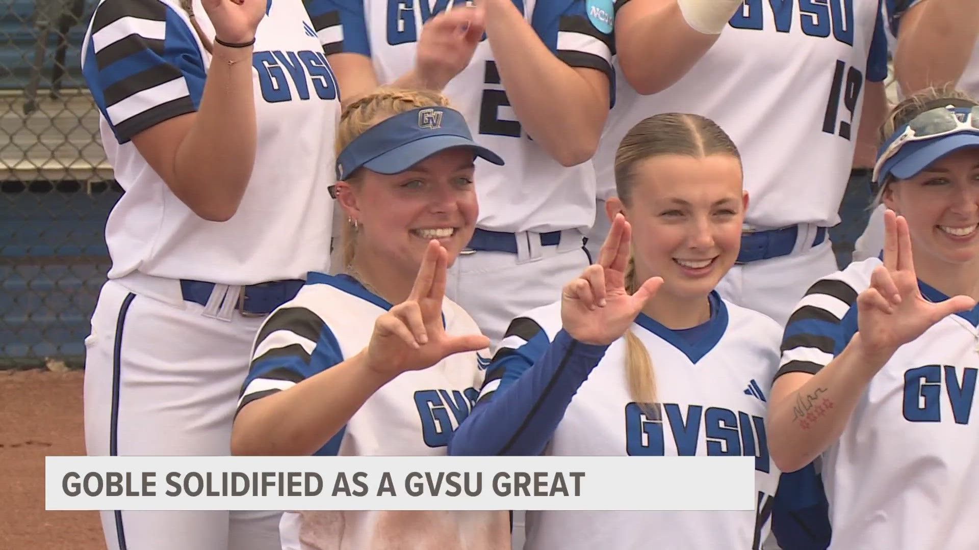 Callihan says Goble is without a doubt on the Mount Rushmore of GVSU softball players.